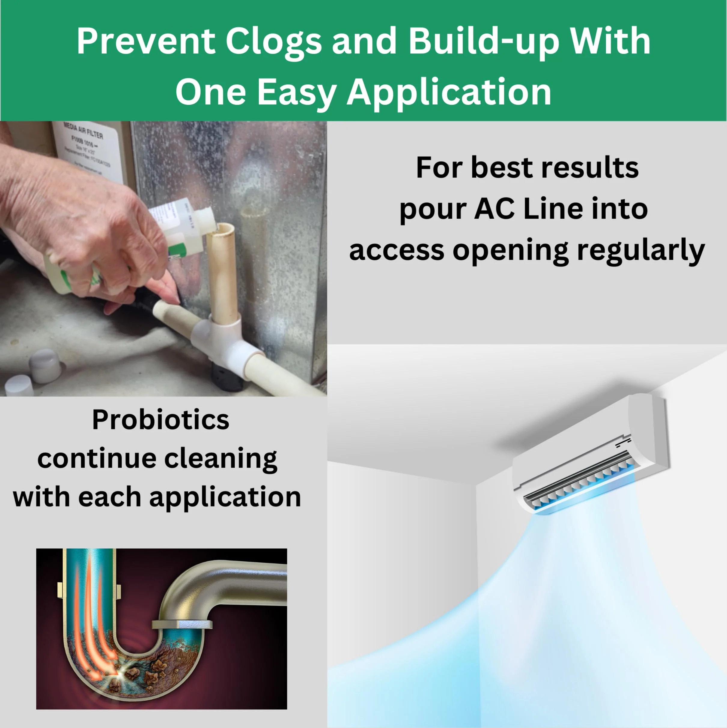 AC Drain Line Cleaner - 4 Pack / 12 Month Supply - Cleans HVAC drain lines, condensate lines, and more - Image 3