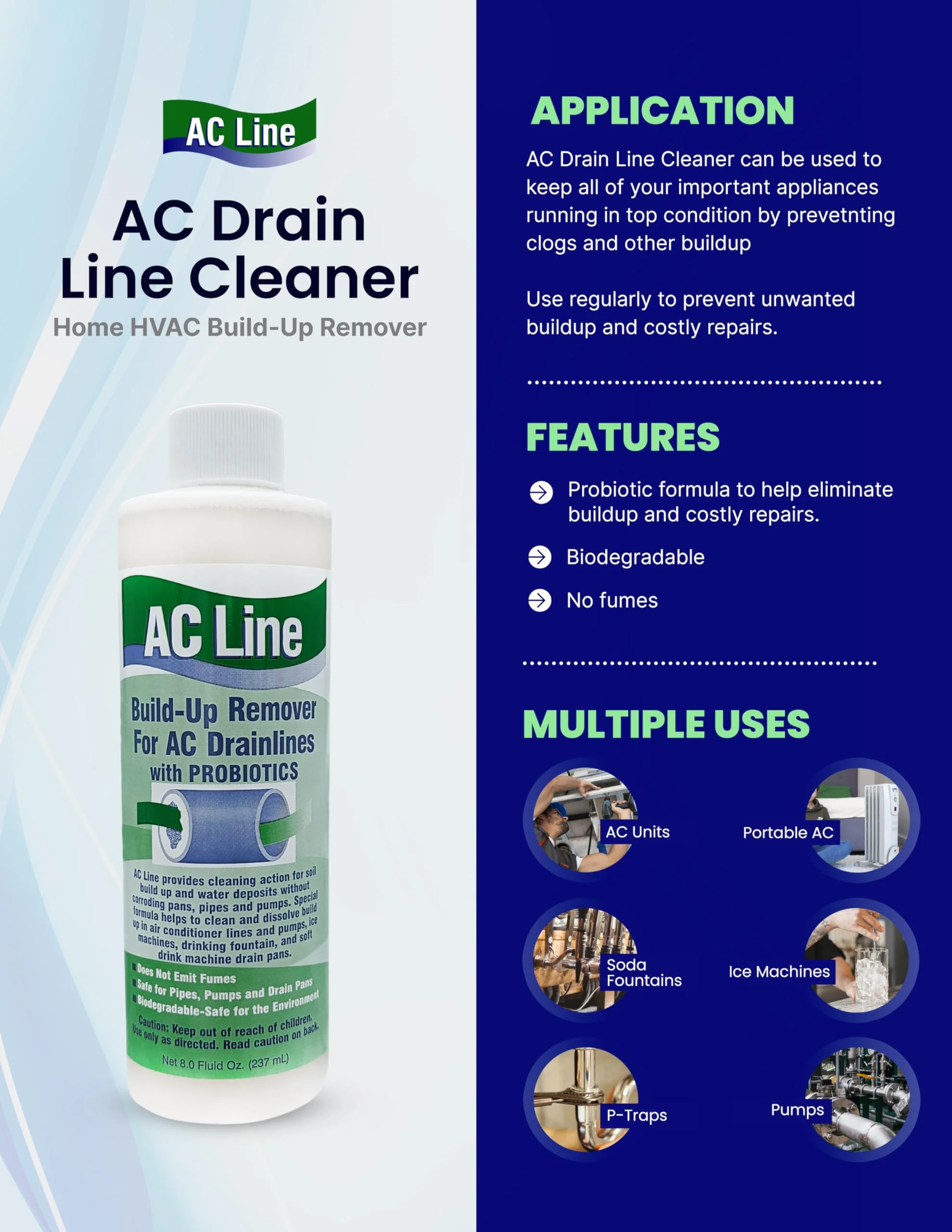 AC Drain Line Cleaner - 4 Pack / 12 Month Supply - Cleans HVAC drain lines, condensate lines, and more - Image 9