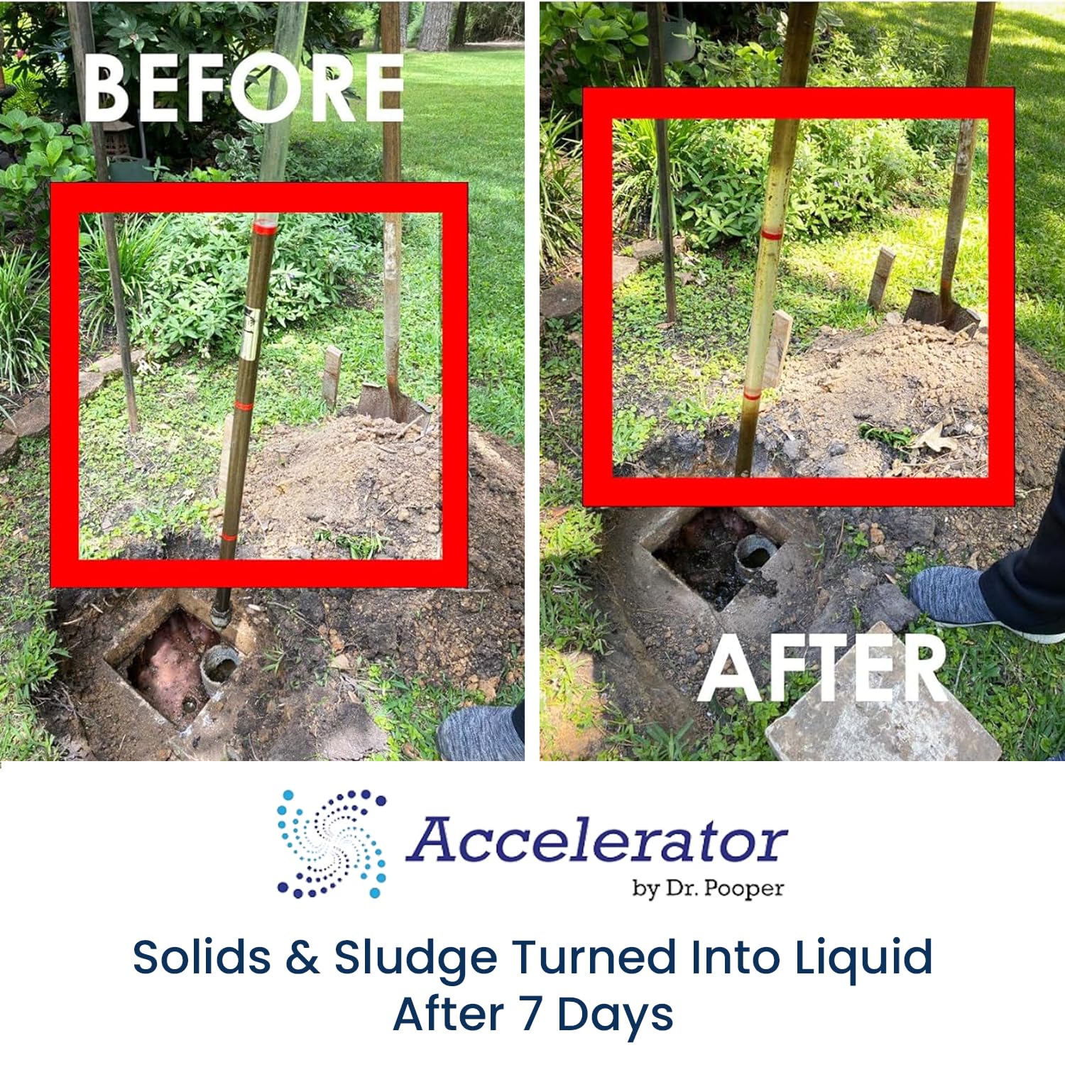Accelerator by Dr. Pooper Drain Field Cleaner Tablets (20 Count) - Septic Tank Treatment for Clogs, Odor & Sludge - 90% Less Plastic - 10 Month Supply - Aerobic & Anaerobic Systems - Easy Flush - Image 5