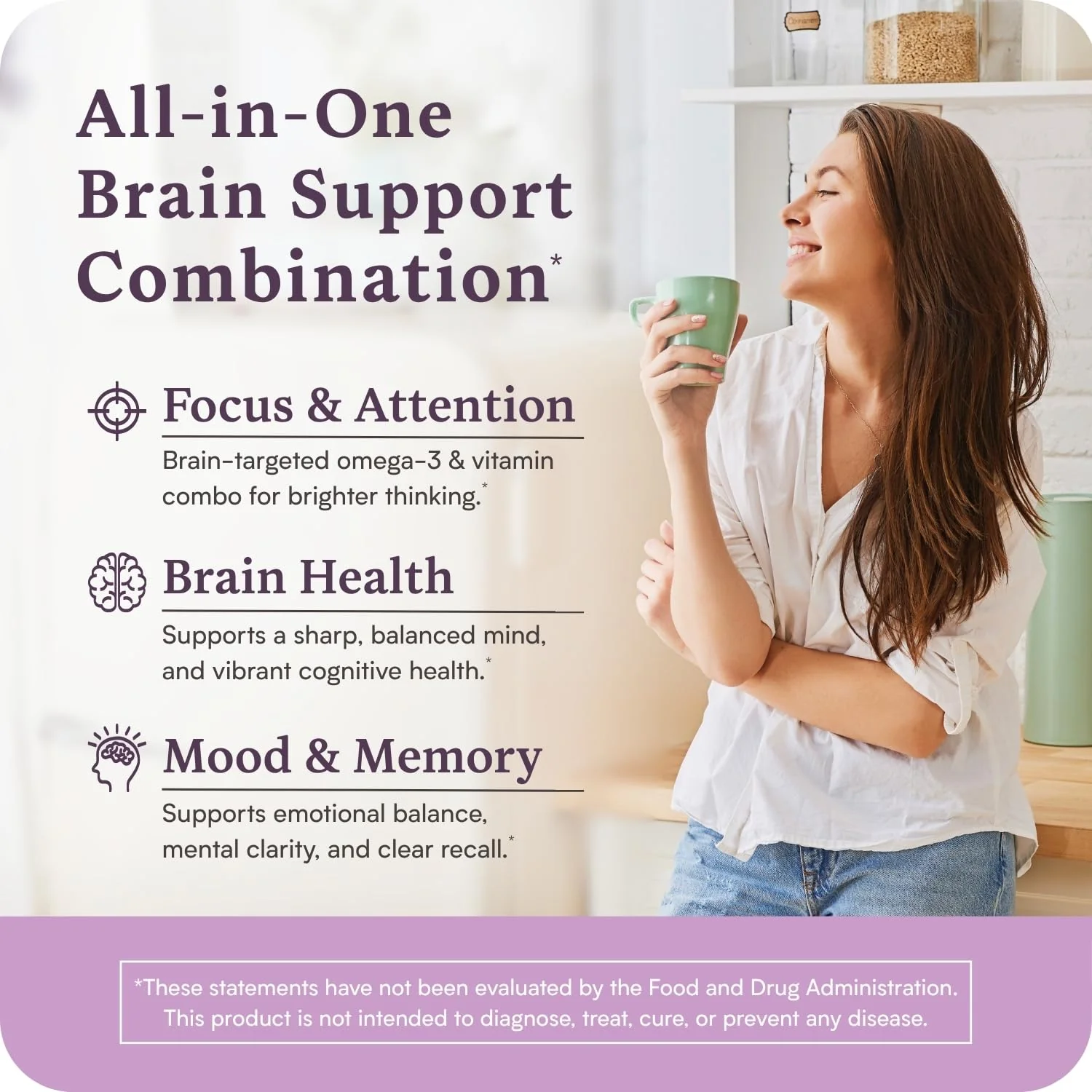 Accentrate110 - Focus Supplement - Methylated Vitamin B Complex with Omega 3 Fatty Acid Supplement - L-Methylfolate, Vitamin B12, P-5-P, Riboflavin, VIT D, – 60 Softgels (1 Month Supply) - Image 3