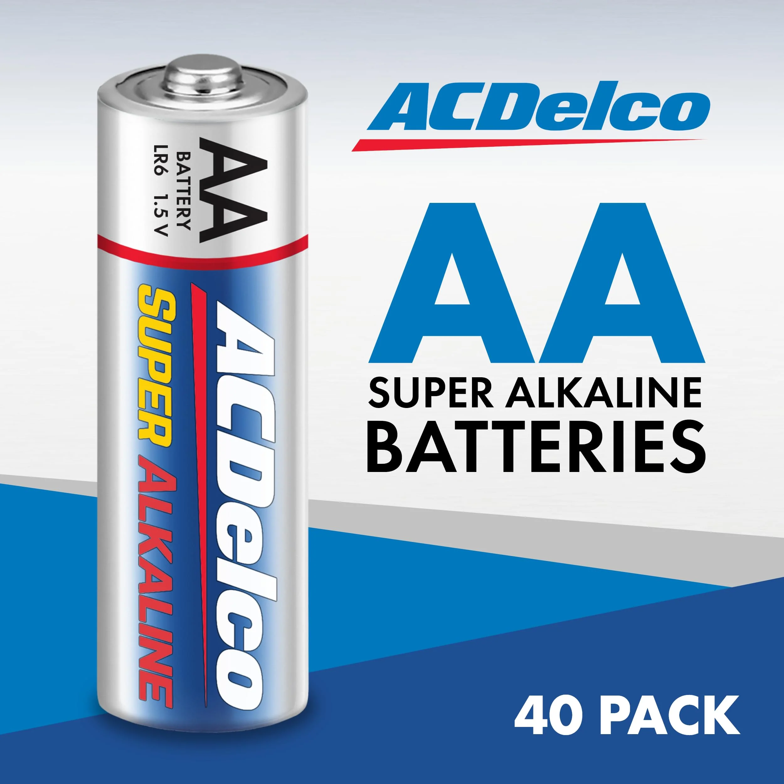 ACDelco 40-Count Double AA Batteries, Maximum Power Super Alkaline Battery for Home and Office, 10-Year Shelf Life, Reclosable Packaging - Image 2