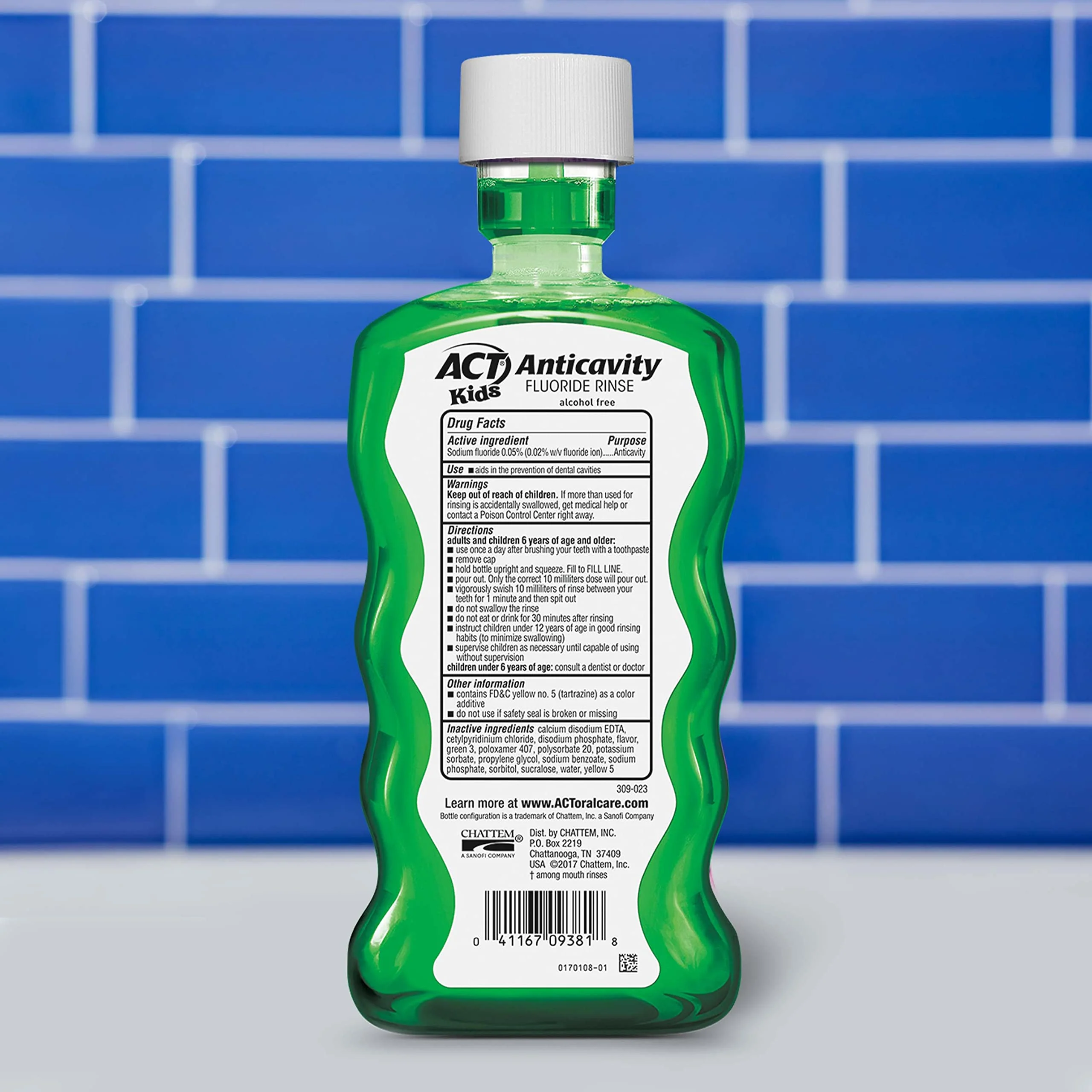 ACT Kids Anticavity Mouthwash, Wild Watermelon | Fluoride Rinse | Alcohol Free | 16.9 fl. oz. | Pack of 2 - Image 2