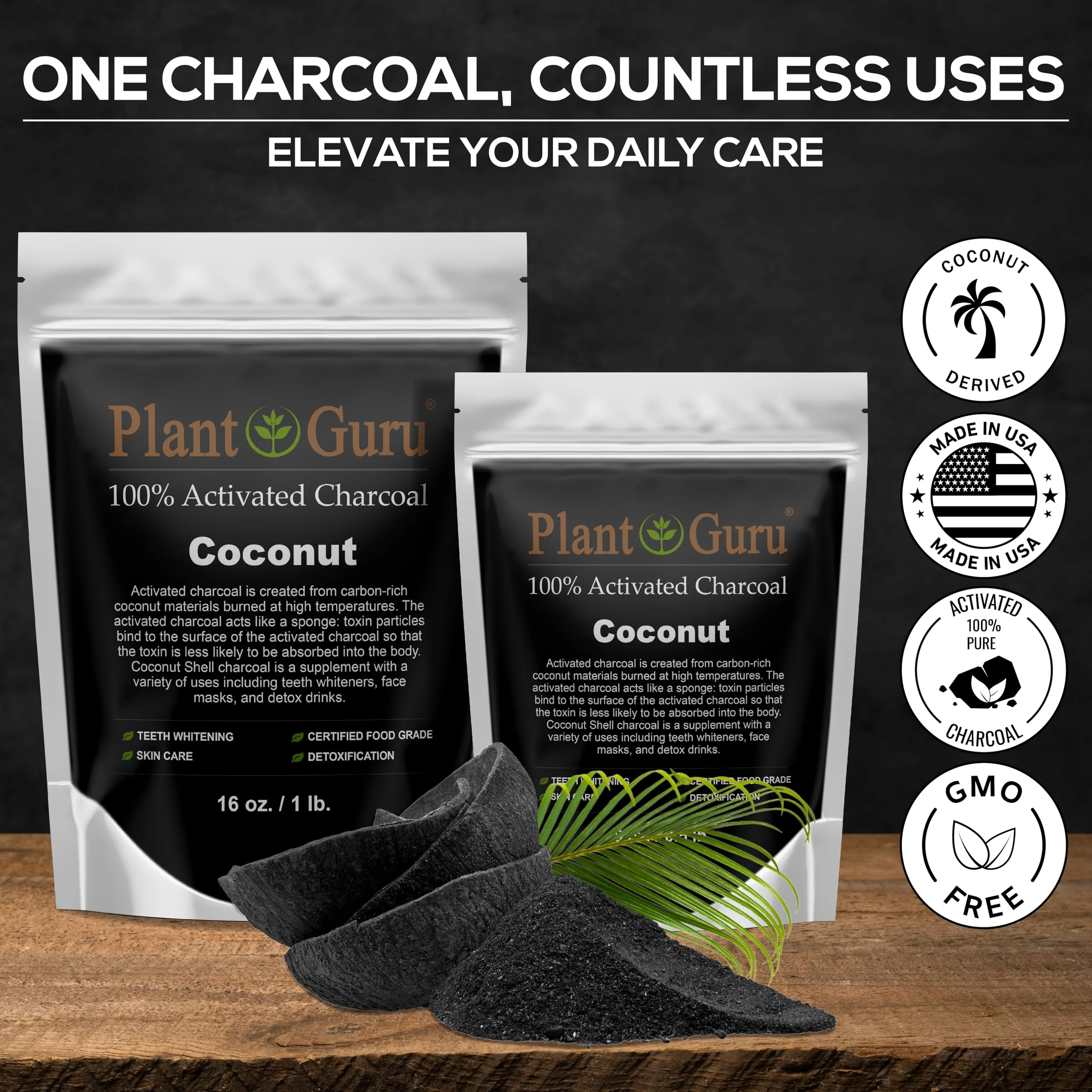 Activated Charcoal Powder Bulk - 1.75 lbs. Jar, Coconut - Food Grade Kosher Non-GMO - Teeth Whitening, Facial Mask and Soap Making. Promotes Natural Detoxification and Helps Digestion - Image 7