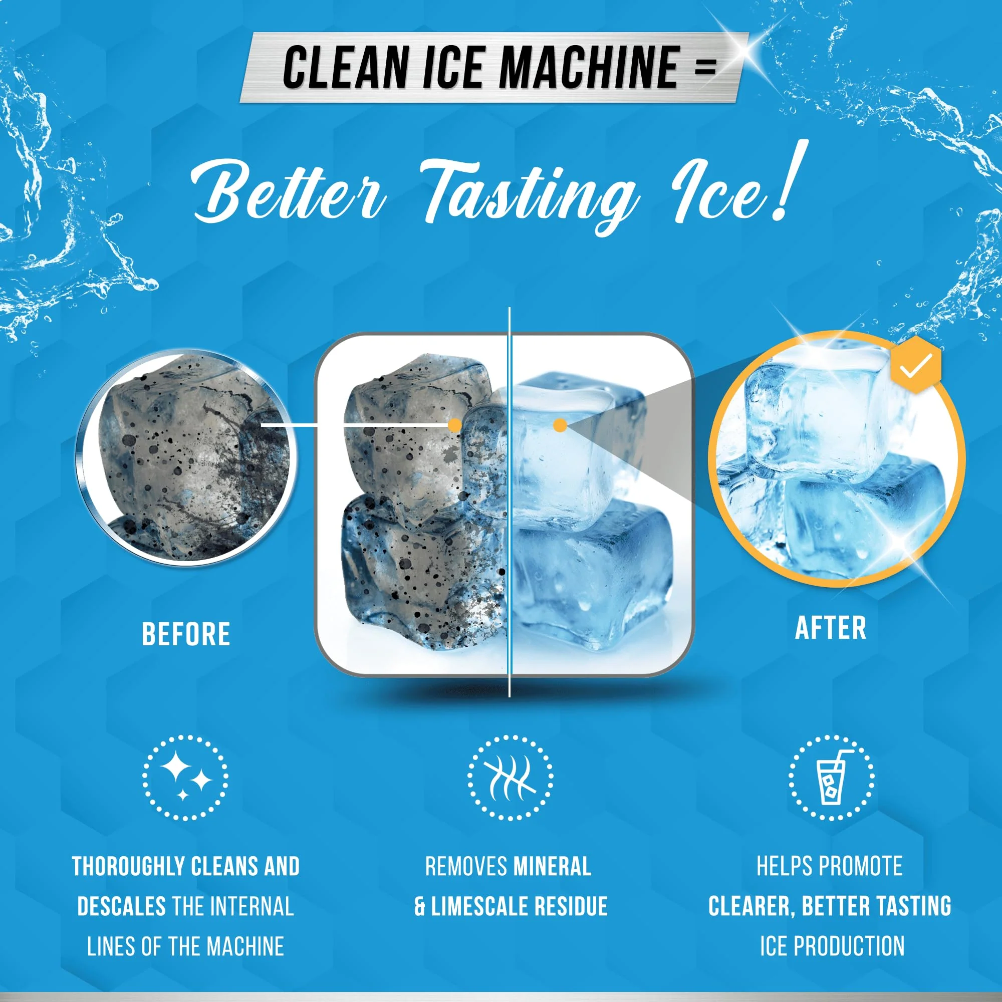 ACTIVE Ice Machine Cleaner Maker Descaler - 32 fl oz (8 Uses) Nickel Safe Ice Maker Cleaner Solution - Compatible with Whirlpool 4396808, Scotsman,Manitowoc,Hoshizaki, GE Opal Cleaning Kit - USA Made - Image 2