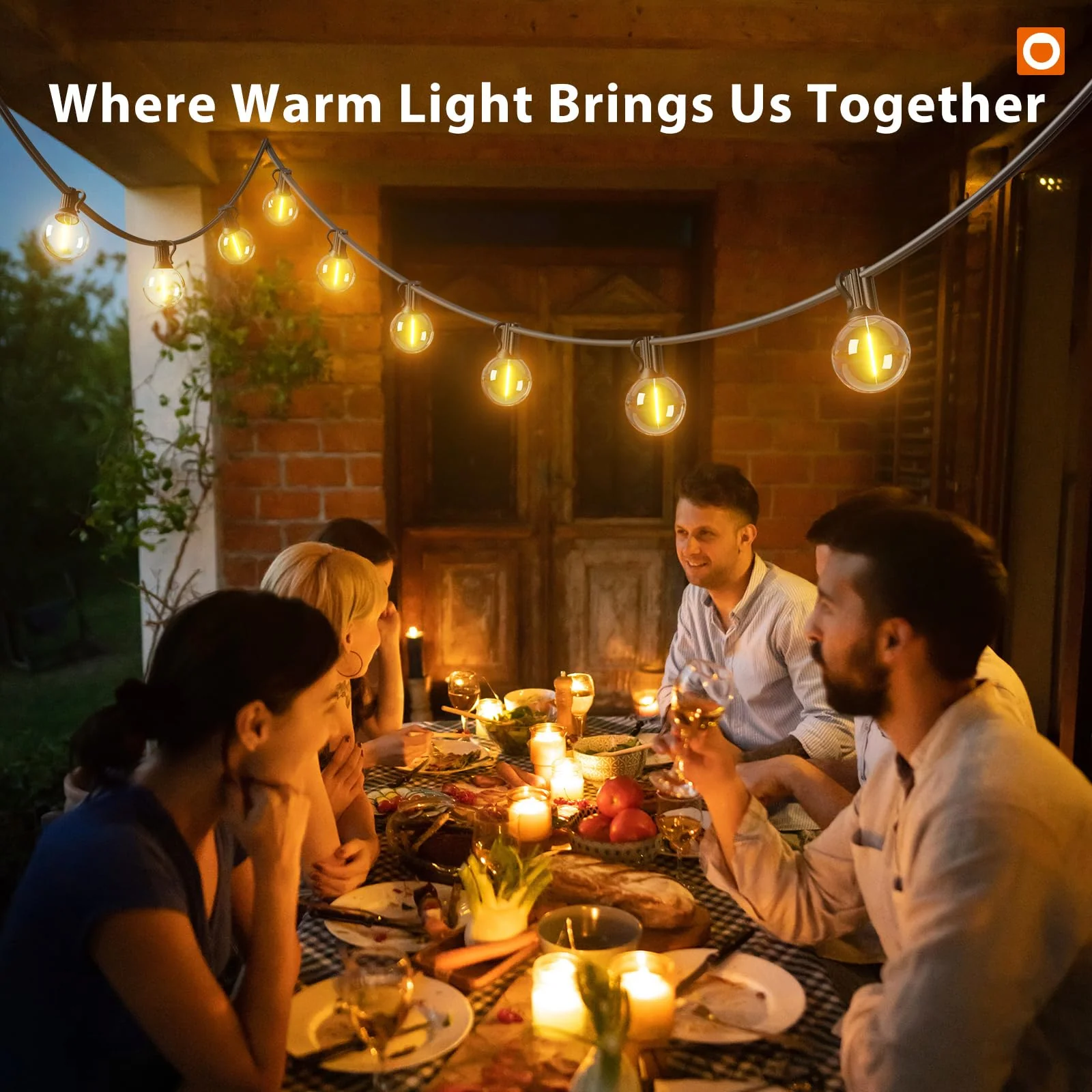 addlon Outdoor String Lights 48FT, LED Shatterproof Bulbs, Dimmable Patio Lights Waterproof, Hanging Outside Lighting for Backyard, Garden, Deck, Balcony, Porch, Café, Decor - Image 7