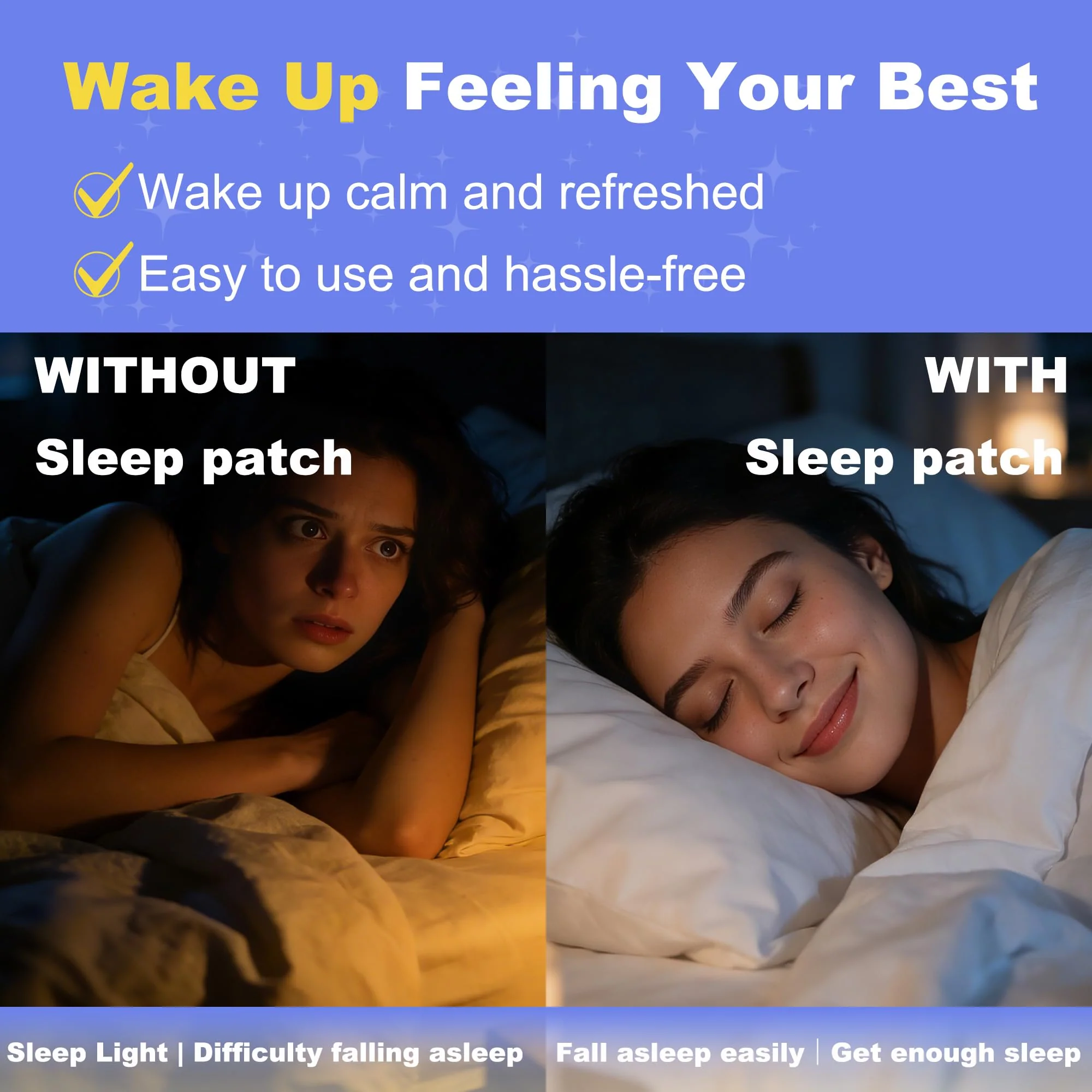 Adelbras Sleep Patches for Adults, Upgraded All-Natural Ingredients, Fast-Acting Melatonin & Valerian, Long-Lasting Night Comfort Sleep Aids for Men & Women (60 PCS) - Image 4