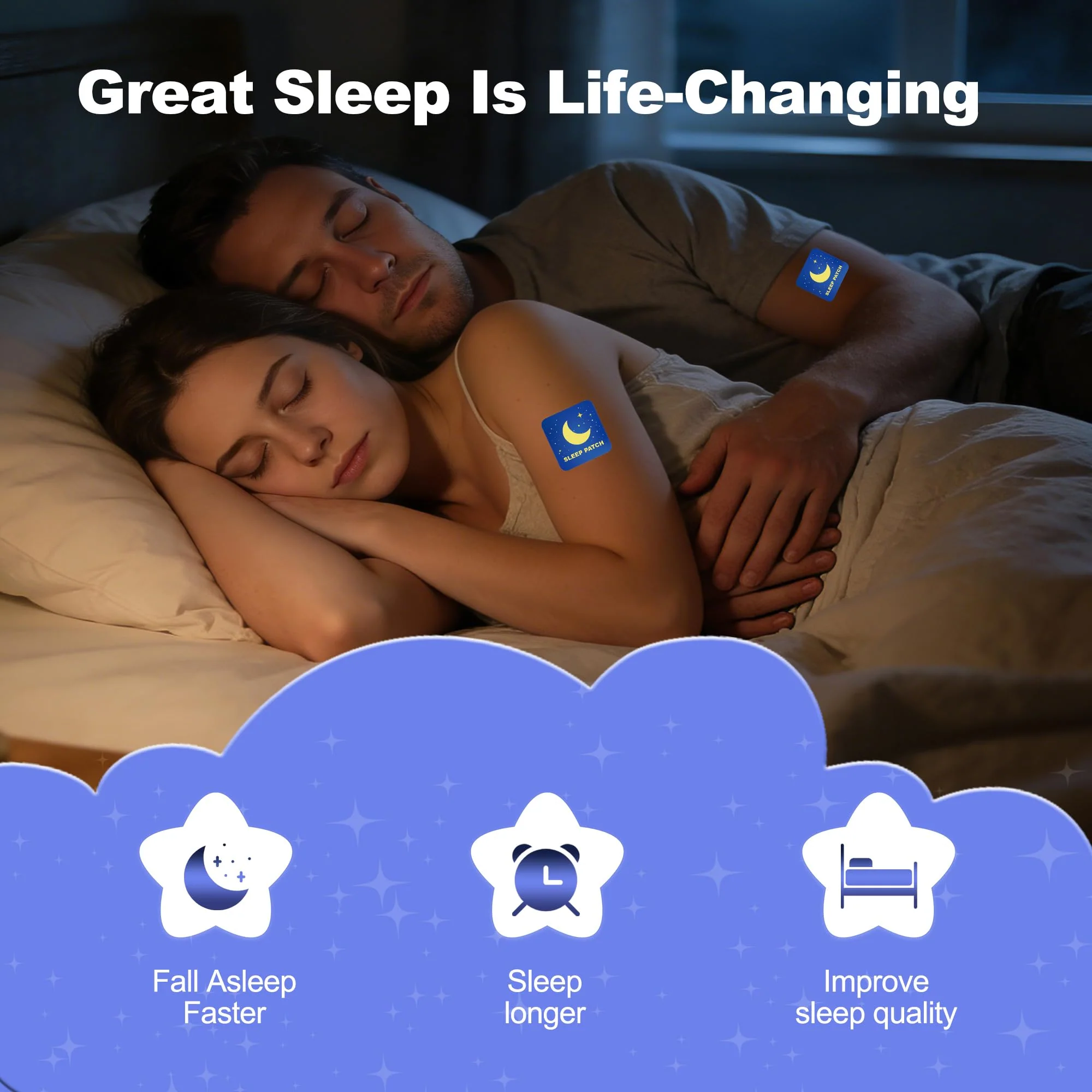 Adelbras Sleep Patches for Adults, Upgraded All-Natural Ingredients, Fast-Acting Melatonin & Valerian, Long-Lasting Night Comfort Sleep Aids for Men & Women (60 PCS) - Image 6
