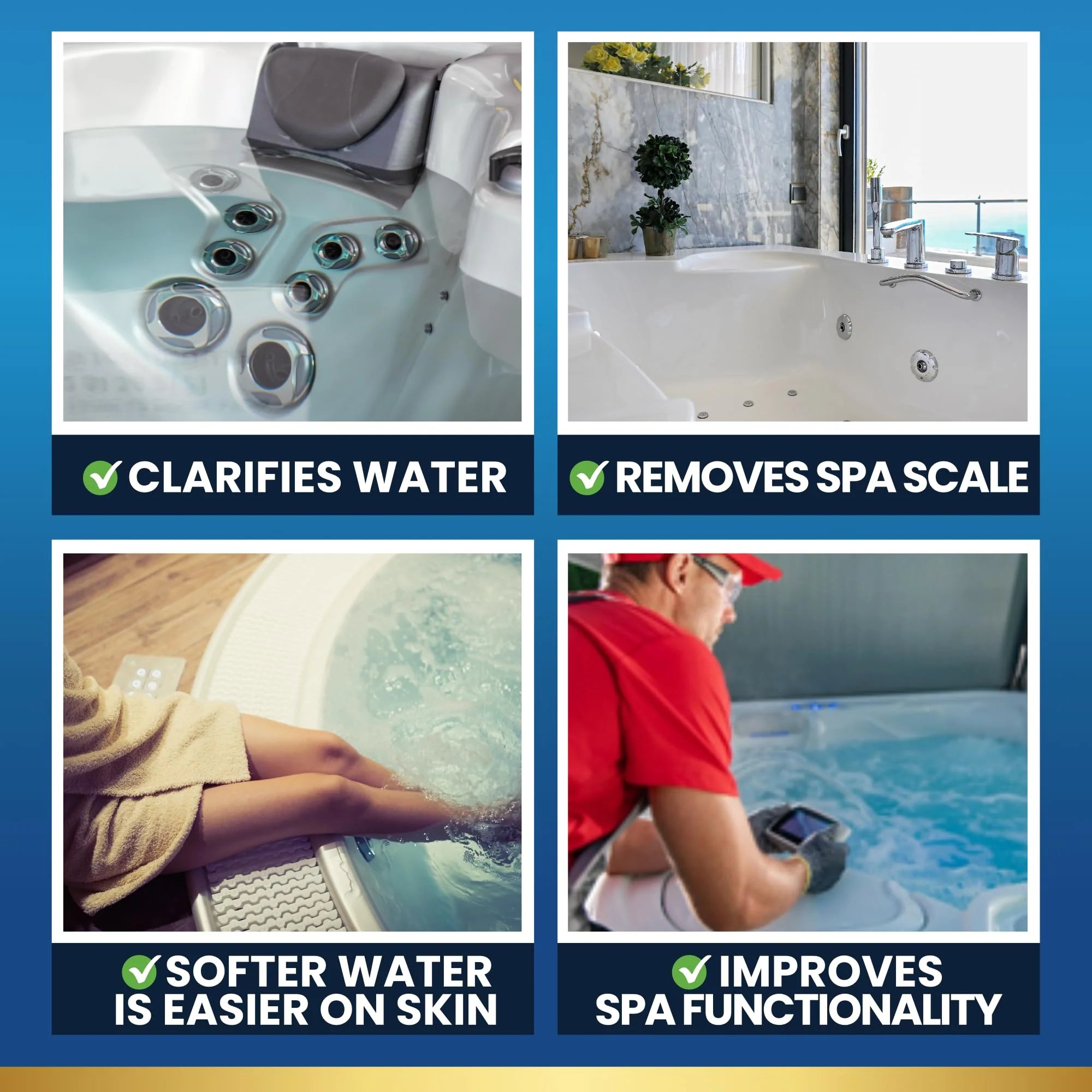 ADIOS! Hot Tub Hard Water Calcium Remover with Scale and Stain Clarifier, Soften Treat and Reduce Spa Deposits - 16oz (Pint) - Image 4