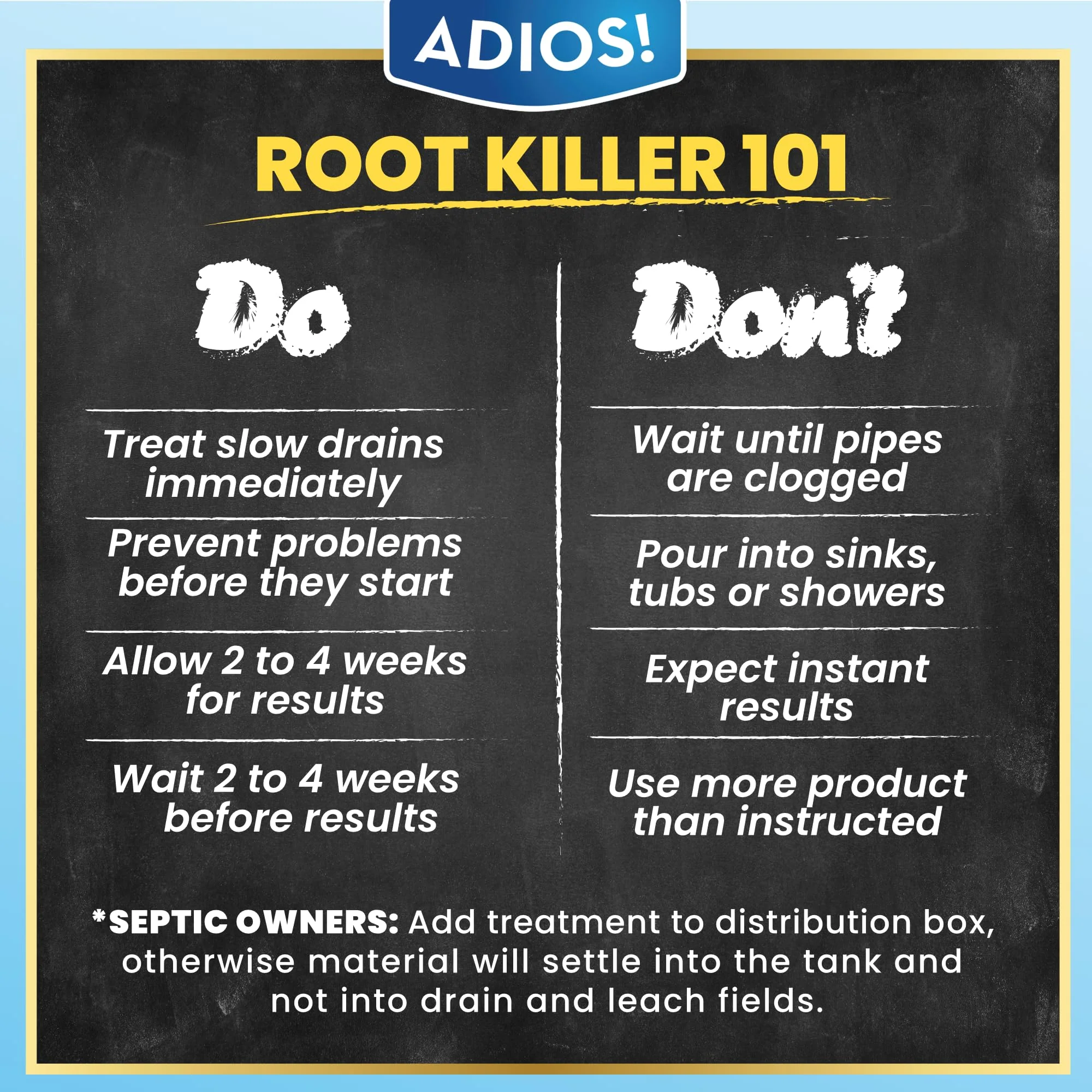 Adios! Sewer and Septic Root Killer for Trees and Shrubs, Copper Sulfate Formula Protects Sewer Pipes, Drains and Septic Tanks from Invasive Root Growth (2 Pound) - Image 3