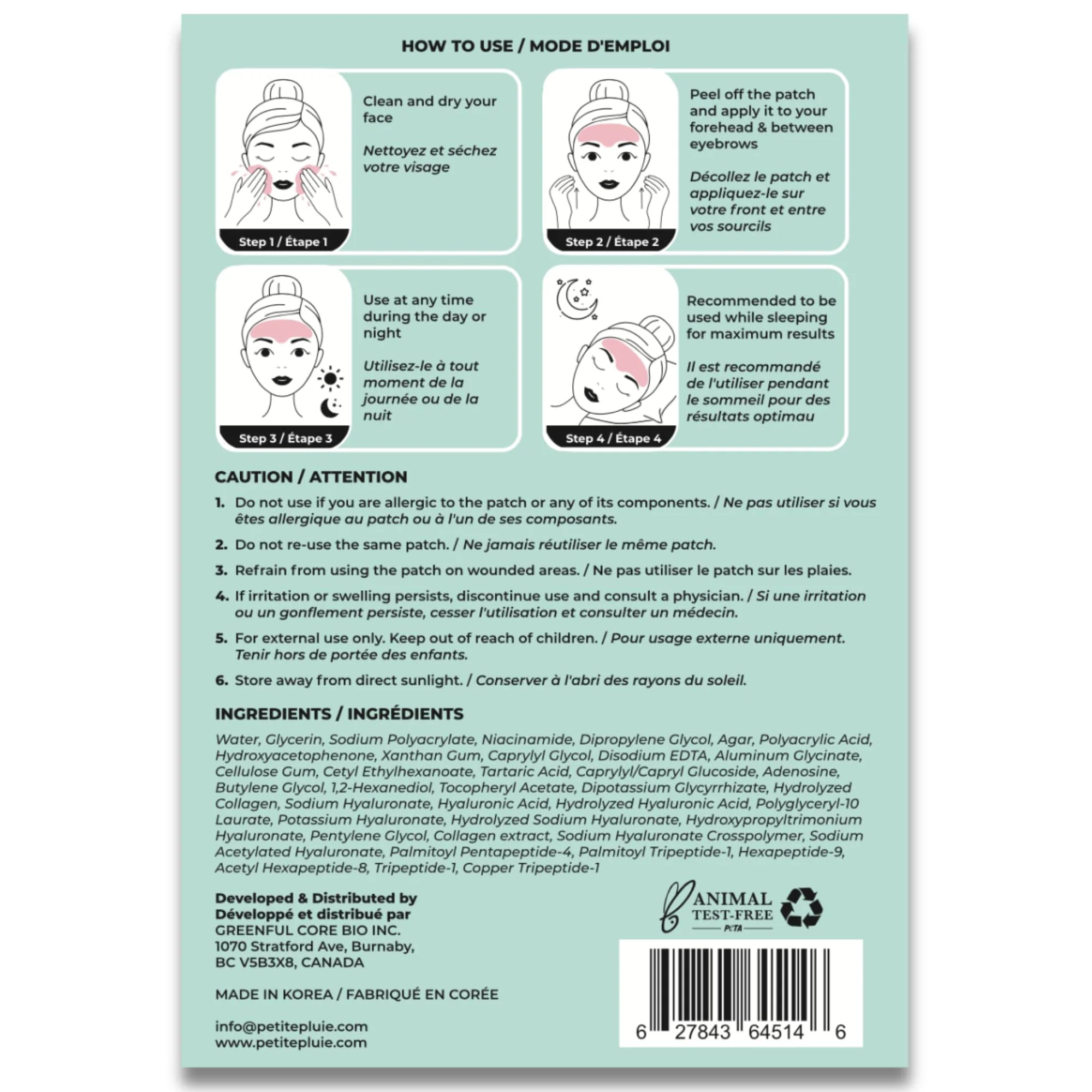 Advanced Forehead Wrinkle Patches Overnight - Anti Wrinkle Patches with Collagen, Peptides, Vitamin E - Strong Adhesion with Full Coverage for Forehead Wrinkles & 11 Lines, Made in Korea, 10 Count - Image 2