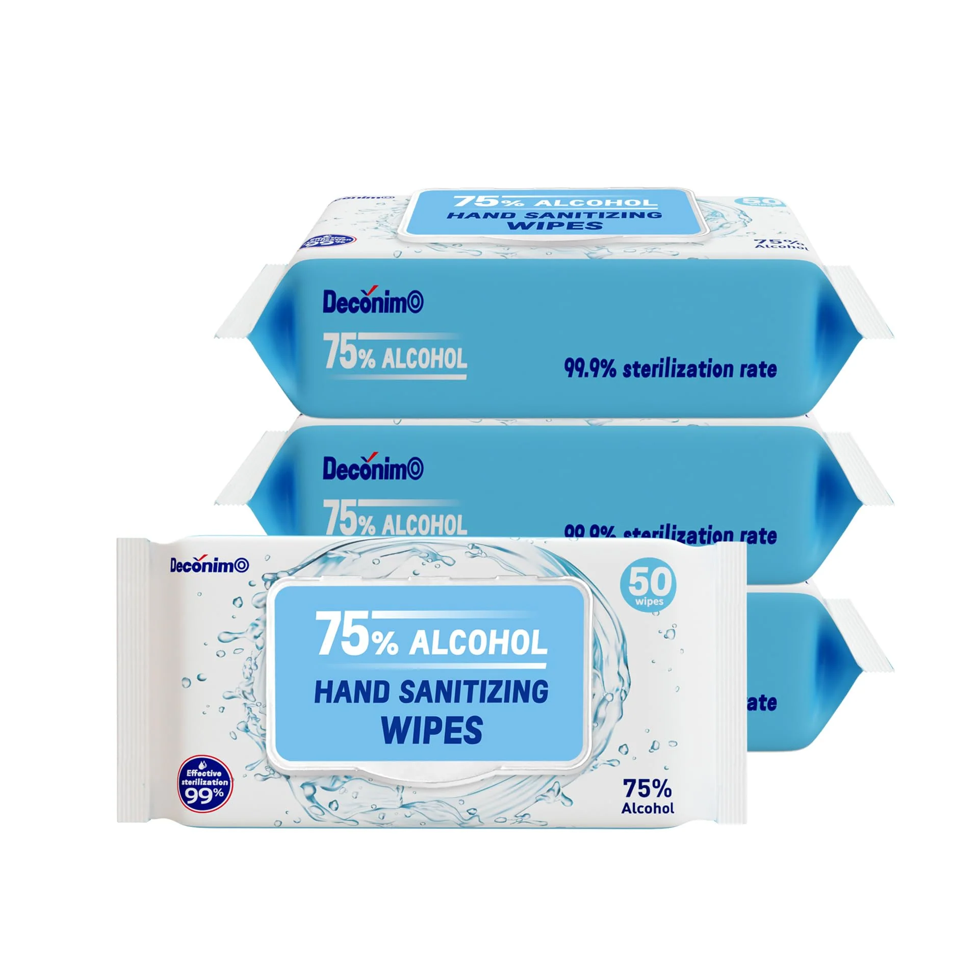 Advanced Large 75% Alcohol Hand Sanitizing Wipes, 4 Packs of 50 (200 count +20 travel wipes) - (Each Wipe Size 6" x 8") - Image 6