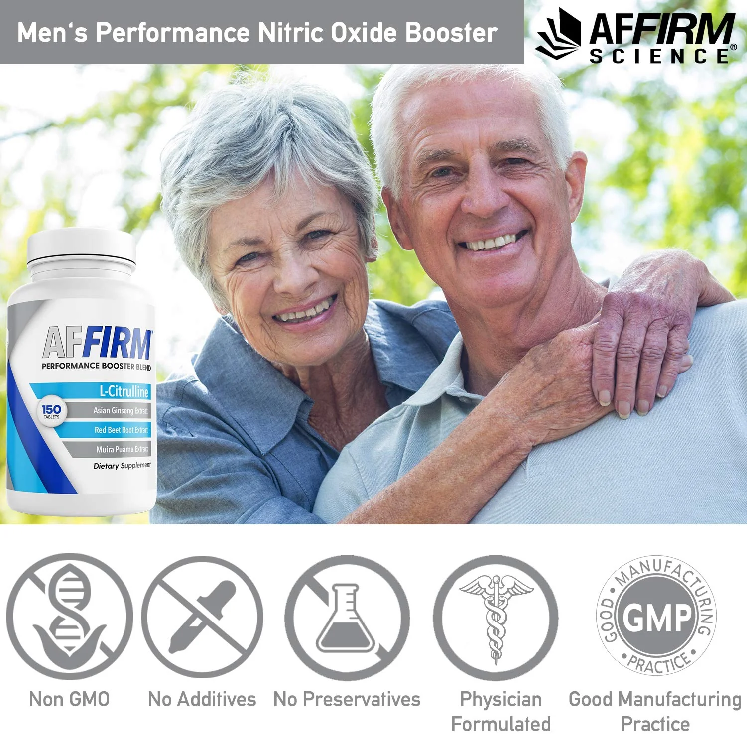 Affirm Science L-Citrulline Dietary Supplement 750mg 60 Tablets | Circulation and Male Performance | Created by Dr. Judson Brandeis - Image 2