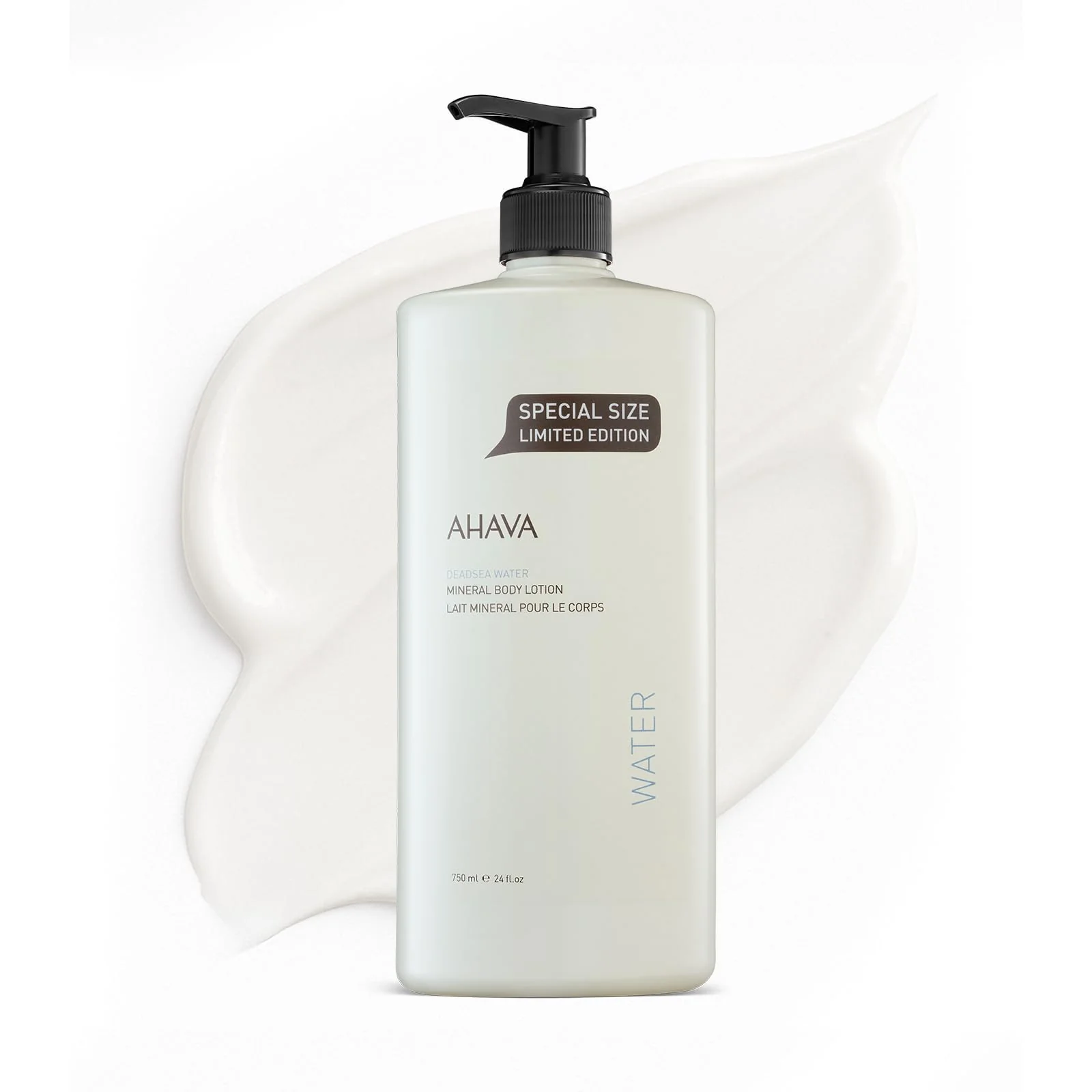 AHAVA Dead Sea Water Mineral Body Lotion - Daily Moisturizing & Hydrating Body Lotion with Osmoter, Exclusive blend of Dead Sea Minerals & Botanical Extracts, Original, 24 Fl.Oz (Packaging May Vary)