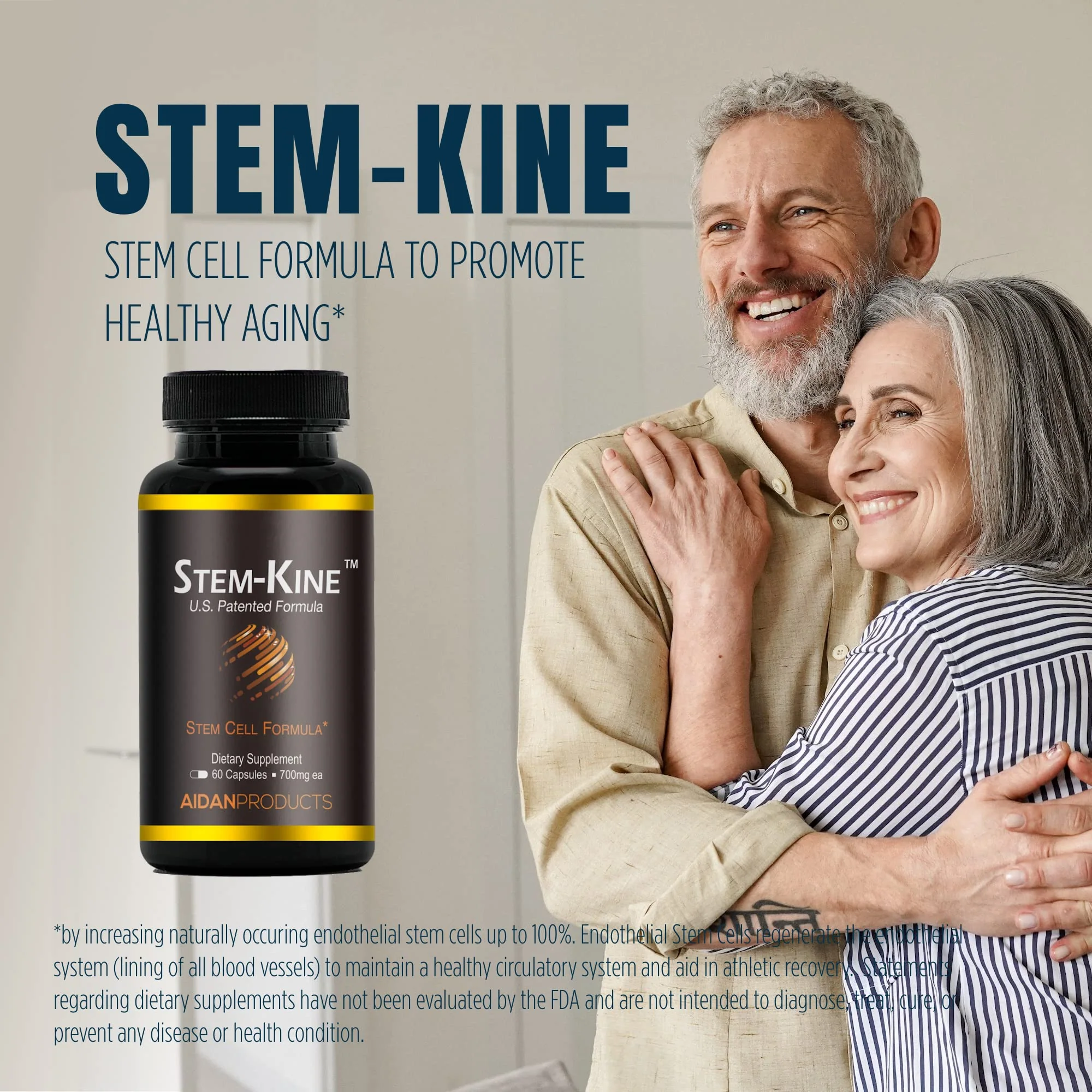 Aidan Products Stem-Kine Stem Cell Supplements, Clinically Proven to Increase Circulating Stem Cells, Promoting Aging Support, 60 Capsules - Image 5