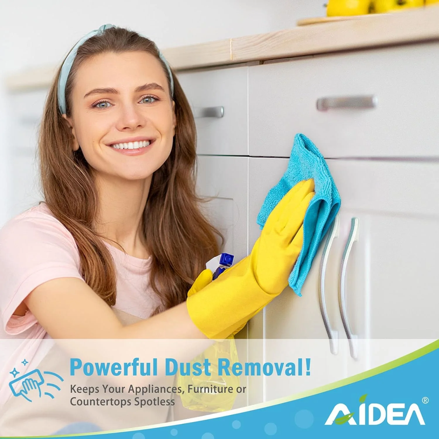 AIDEA Microfiber Cleaning Cloth-600PK, Soft Microfiber Towels for Cars, Absorbent Cleaning Rags, Lint-Free Streak-Free Wash Cloths for House, Kitchen, Window(12in.x12in) - Image 4