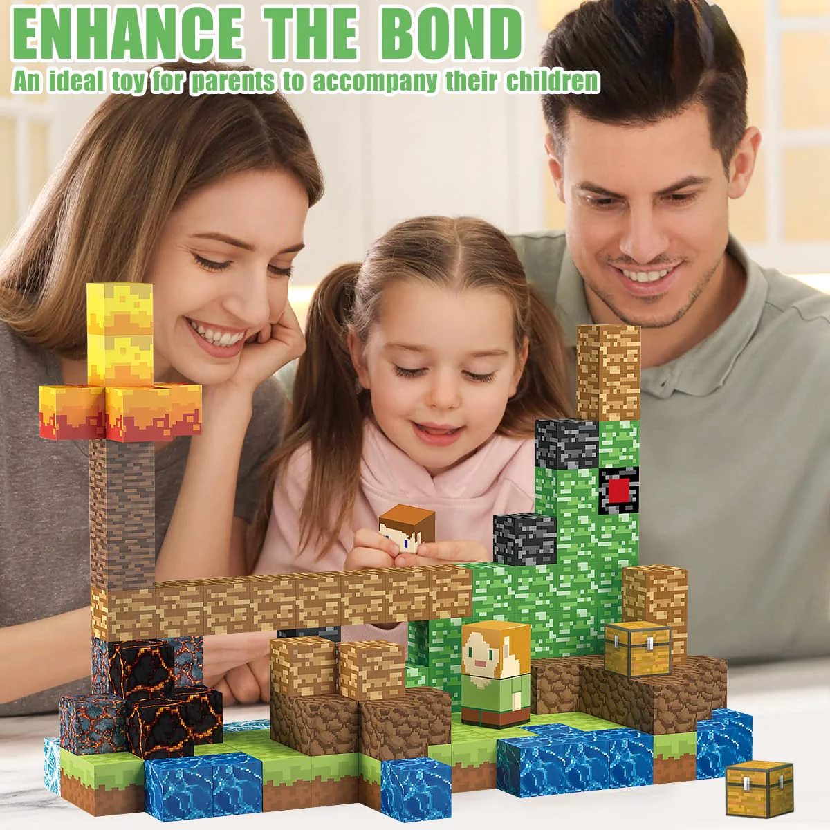 AIDYVOI 160 PCS Magnetic Blocks Building Toys, Build 3D Magnetic Building Blocks Set for Kids Ages 3+, Magnet Blocks STEM Sensory Educational Christmas Birthday Gifts Construction Toys - Image 4