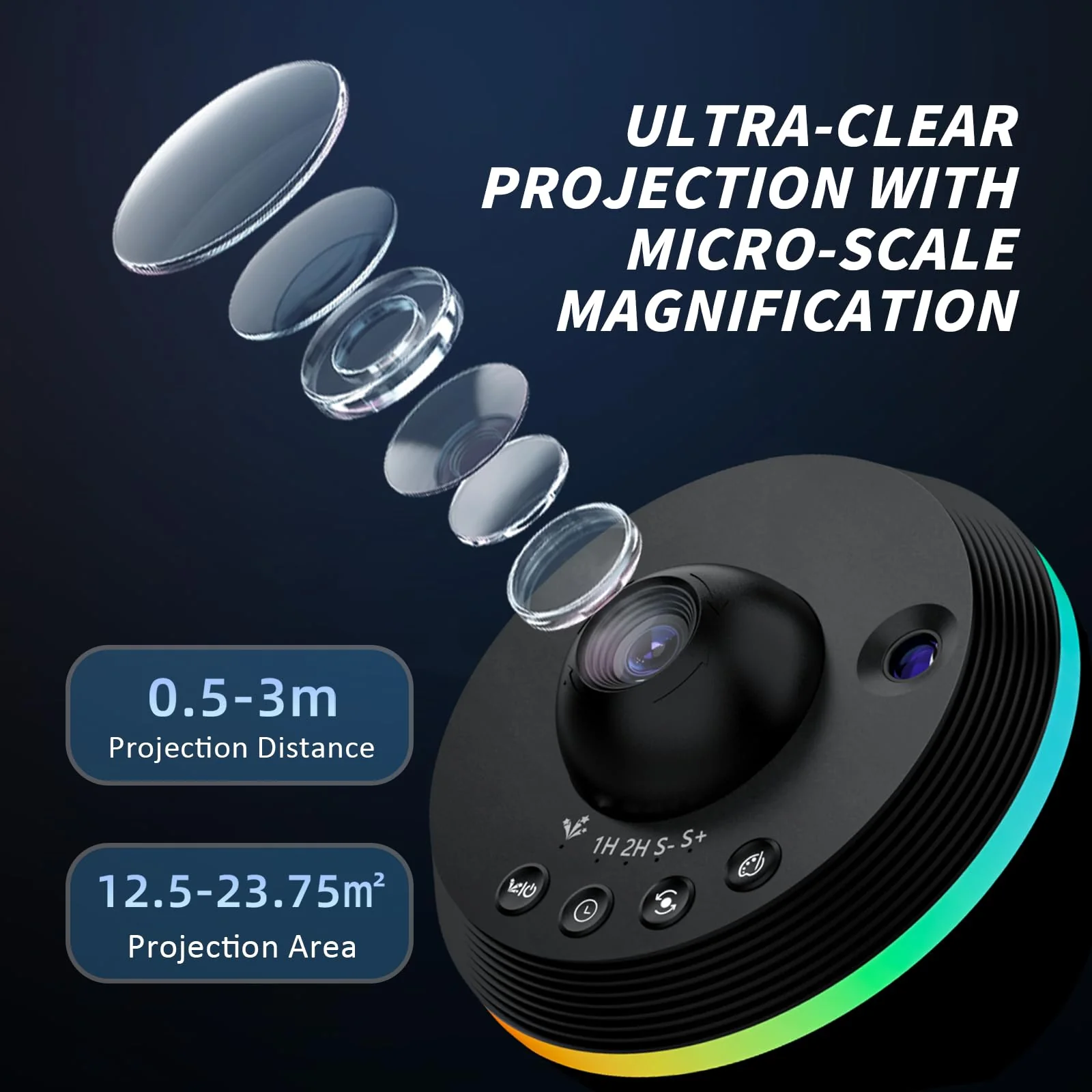 Ainael Galaxy Projector, Star Projector Home Planetarium Space Ceiling Starry Sky Night Light with Light Strip, Meteor and Galaxy Projector for Kid Adult Bedroom Christmas Gift - Image 8