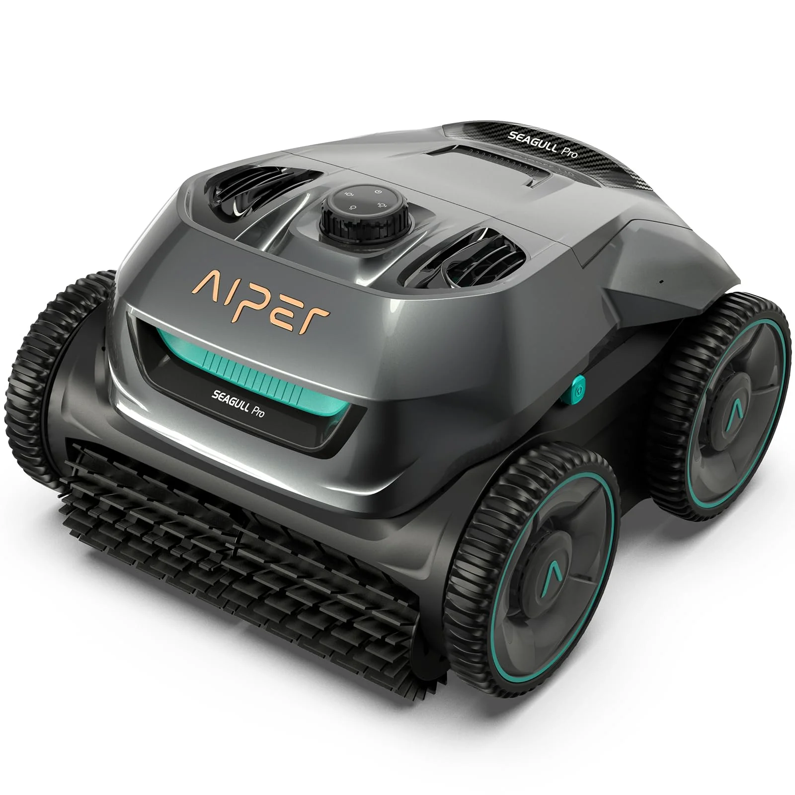 AIPER Cordless Robotic Pool Cleaner, WavePath Navigation, Wall-Climbing, Quad-Motor, 150 mins Runtime for Inground Pools up to 1,600 sq.ft, Seagull Pro ZT6002