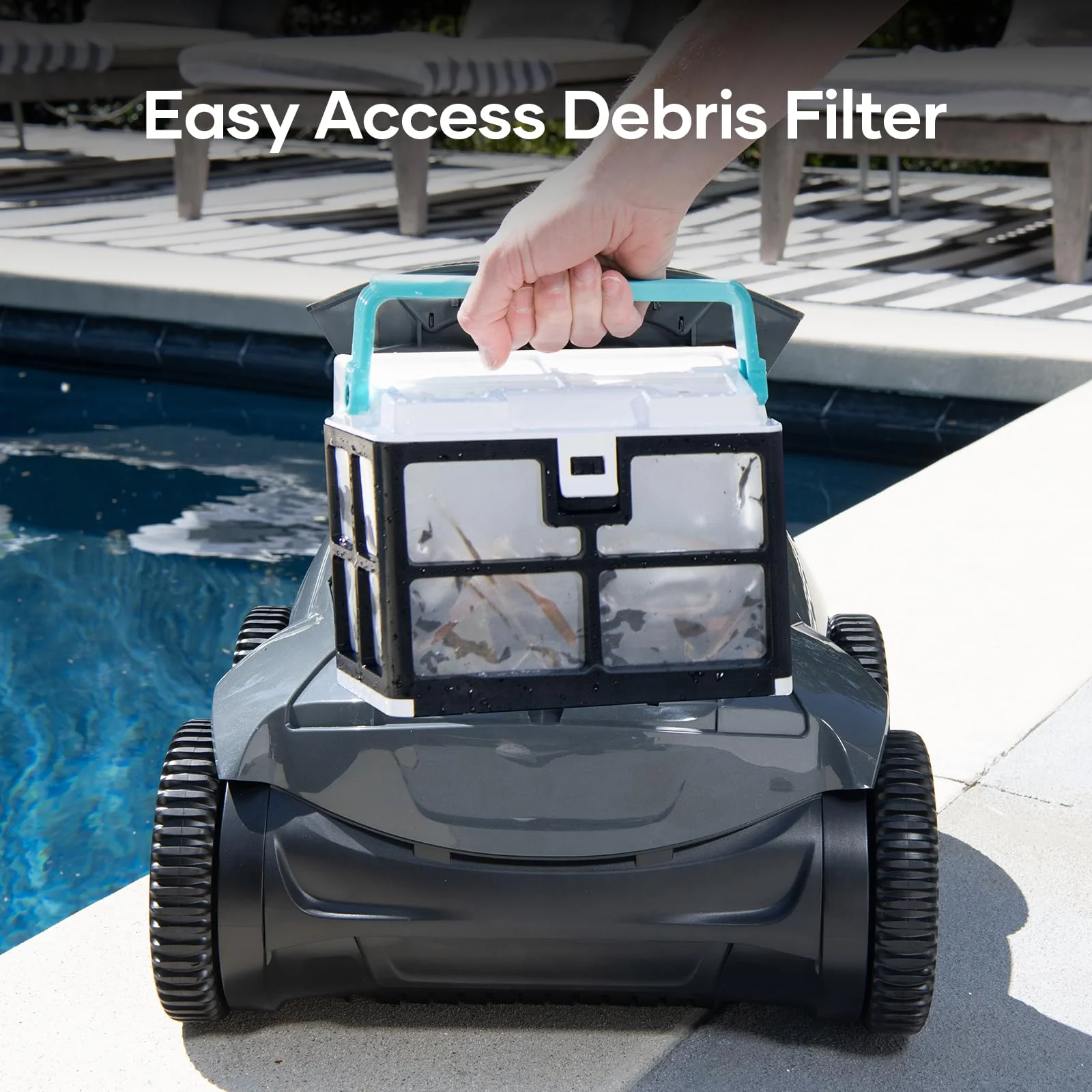 AIPER Cordless Robotic Pool Cleaner, WavePath Navigation, Wall-Climbing, Quad-Motor, 150 mins Runtime for Inground Pools up to 1,600 sq.ft, Seagull Pro ZT6002 - Image 2