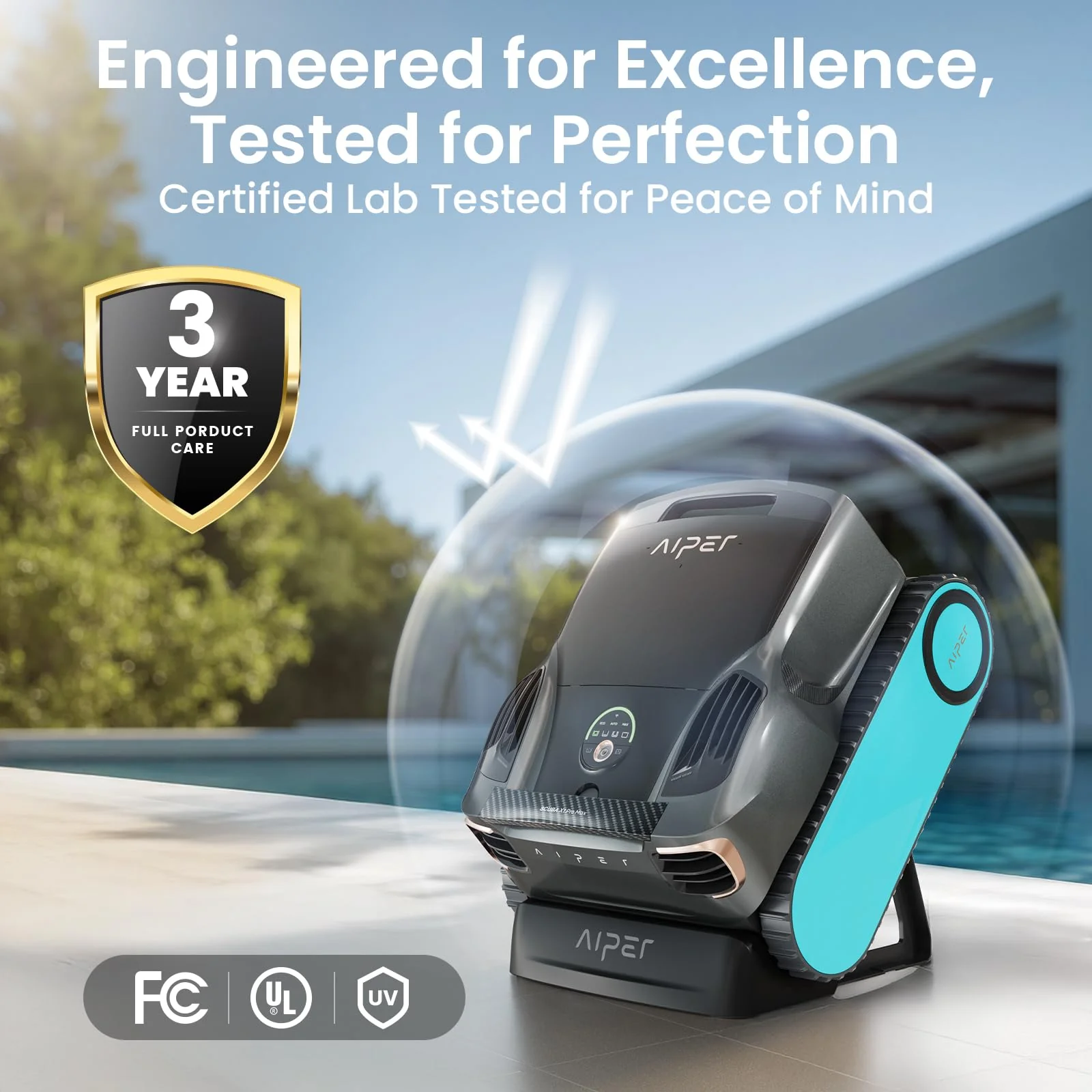 Aiper Scuba X1 Pro Max All-in-One Pool Cleaning Robot & Skimmer with 8,500 GPH Suction, Ultra-fine Filtration, Smart Surface Parking, for All Inground Pools, Blue - Image 2