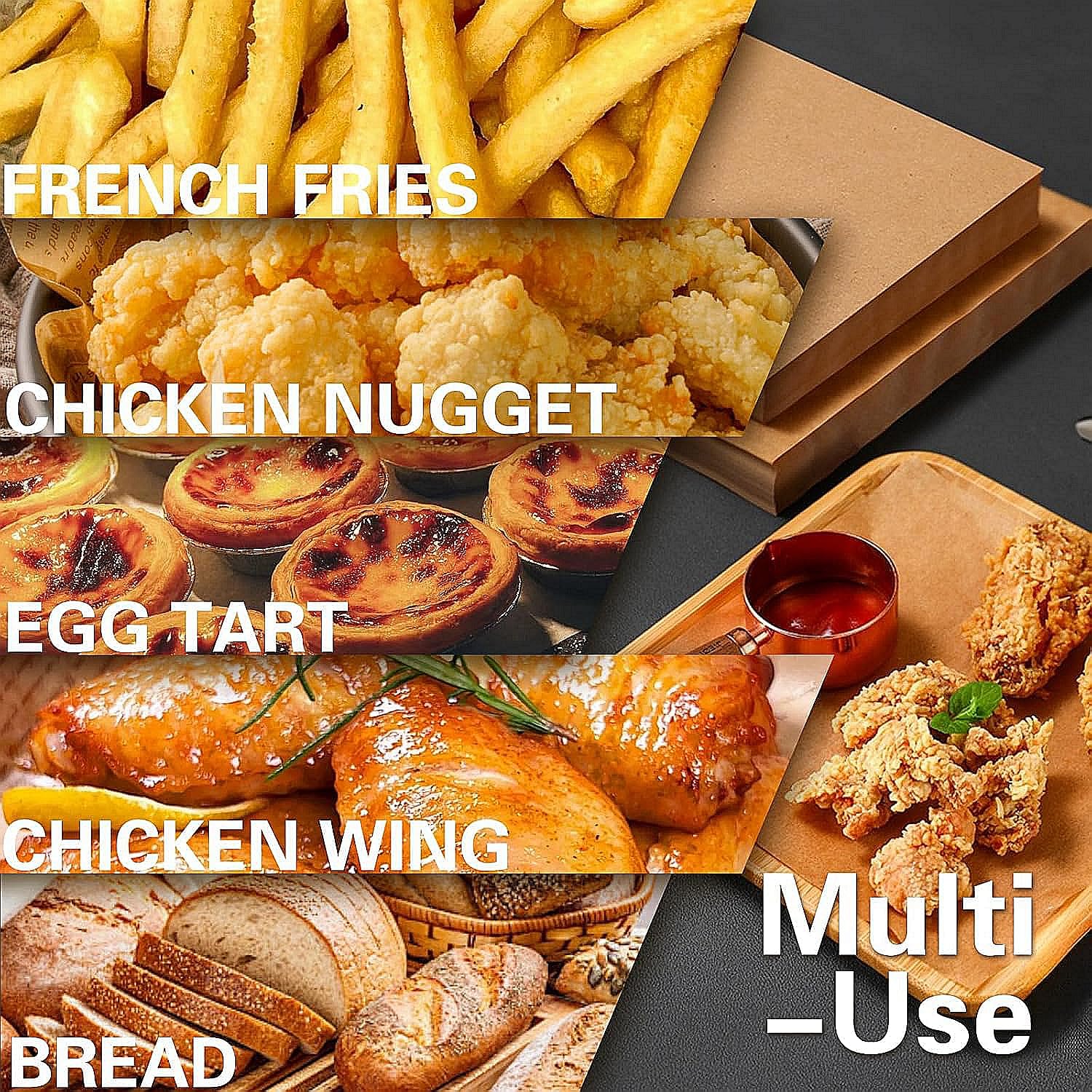 Air Fryer Liners Disposable for Most Small Air Fryer 2-5 Qt, 150 Pcs Square Parchment Paper Mini Air Fryer Liners for 2-5 Qt - Image 2