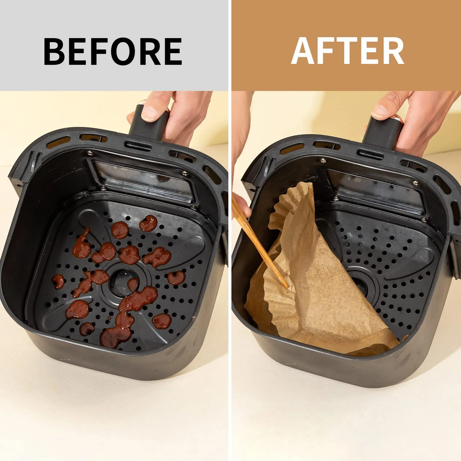 Air Fryer Liners For Ninja Foodi XL Smart FG551 6-in-1 Indoor Grill,100PCS Rectangular Air Fryer Disposable Paper Liner, Parchment Paper Liners for Ninja Smart Xl Air Fryer - Image 5