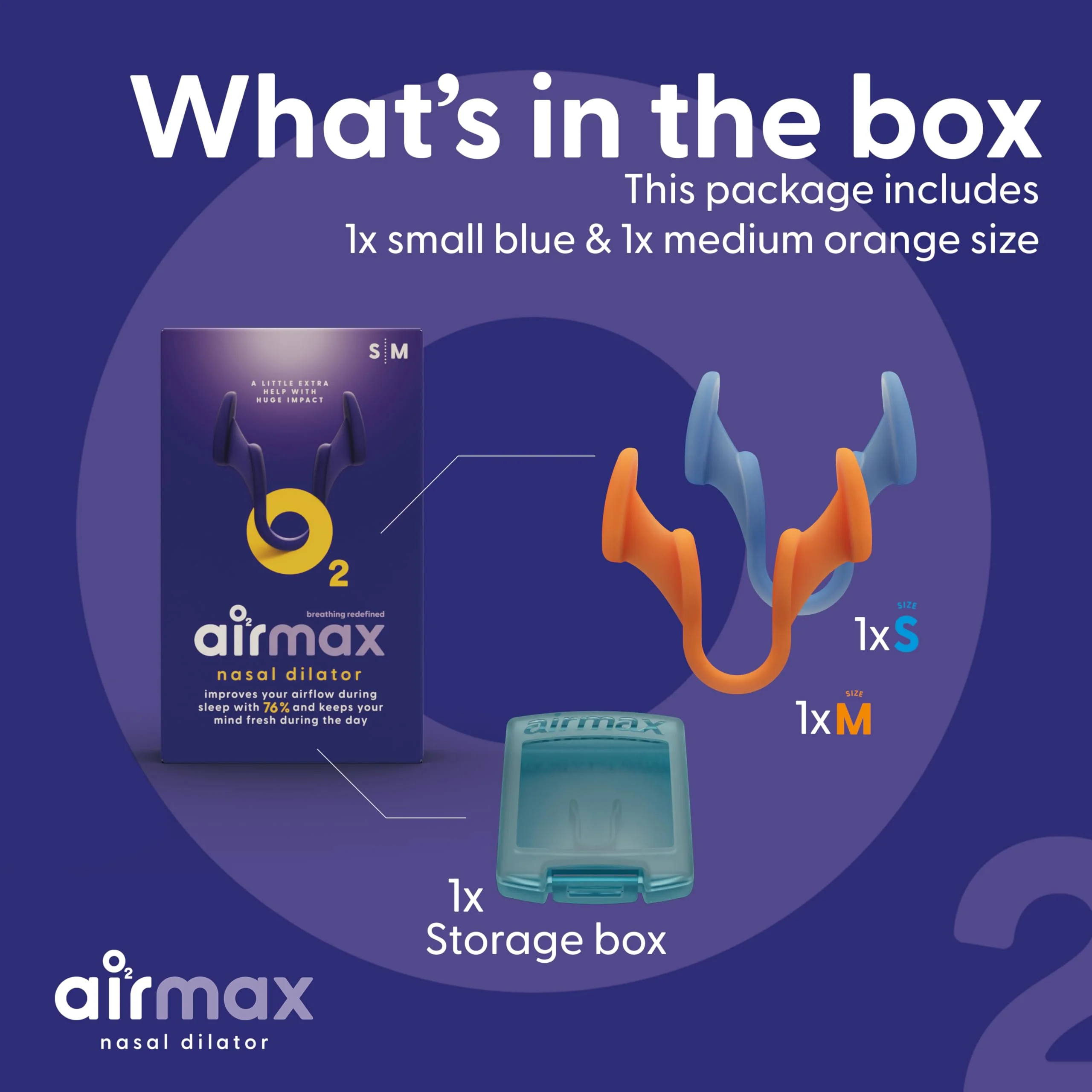 Air Max Nasal Dilators Trial Pack - Anti Snoring Devices - 76% More Airflow for Better Breathing & Against Nasal Congestion - Guaranteed Fit (1x Small & 1x Medium) - Reusable - Image 8