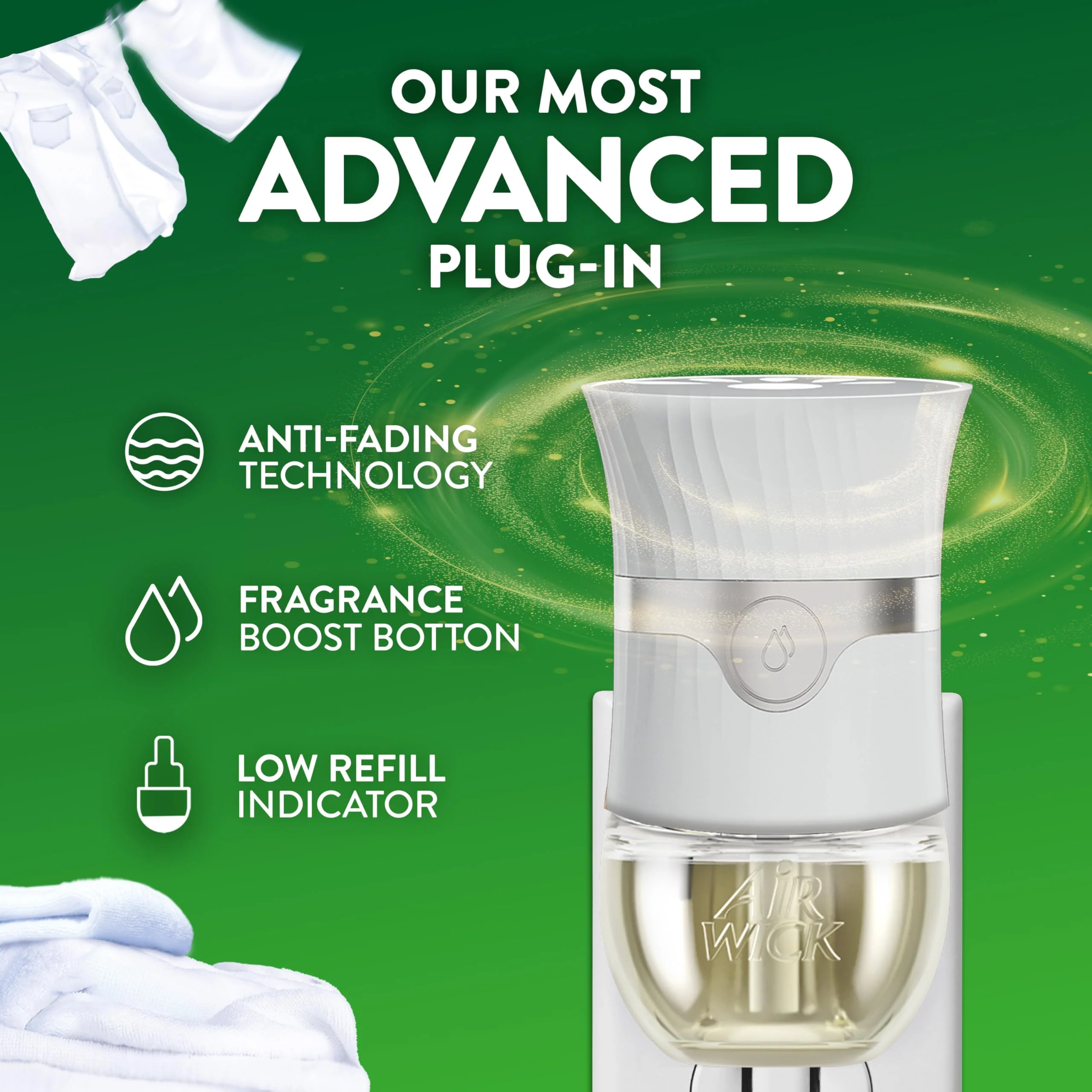Air Wick Plug in Scented Oil Refill, 10ct, Fresh Linen, Air Freshener, Essential Oils, Eco Friendly Pack - Image 9
