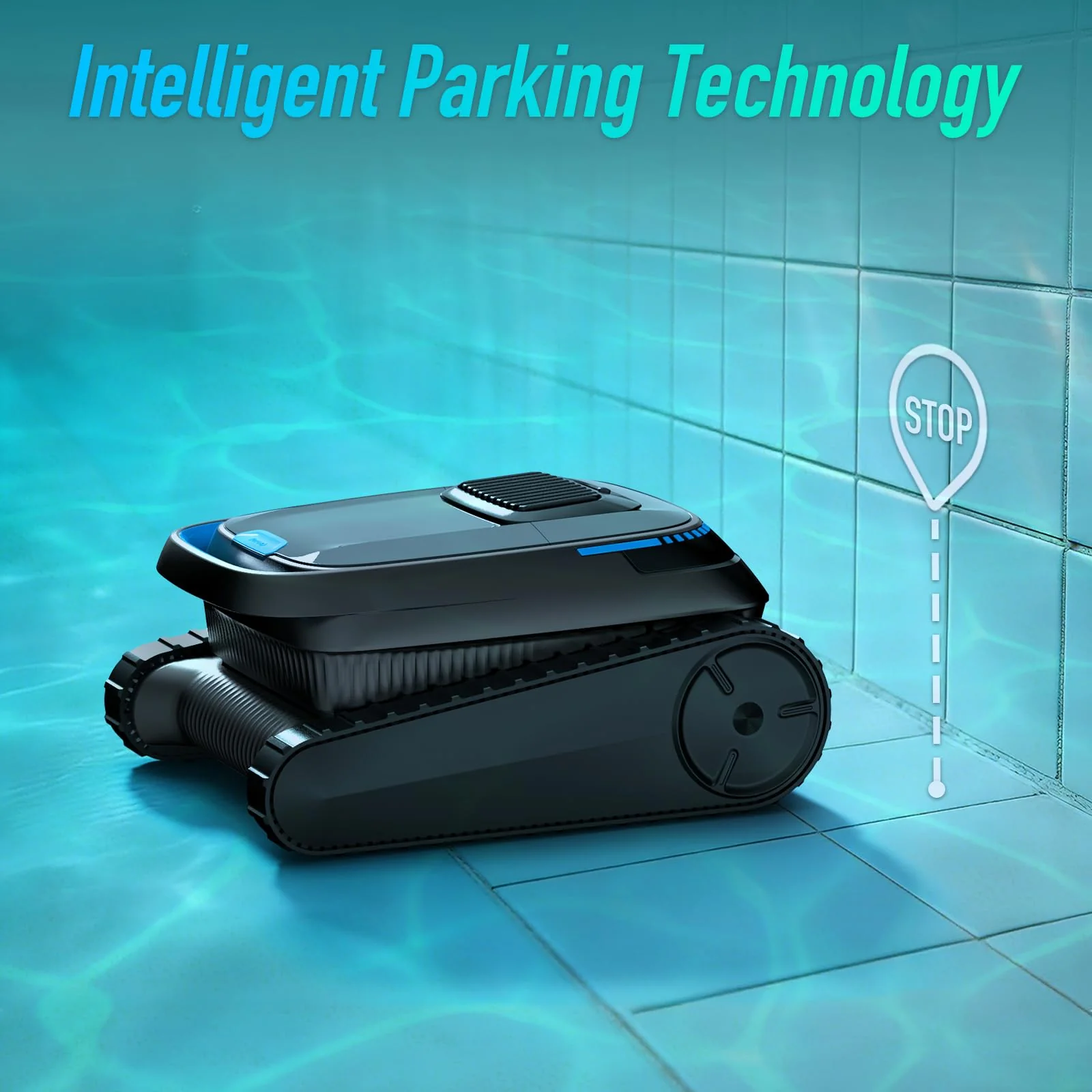 AIRROBO Cordless Robotic Pool Cleaner for Inground & Above Ground Pools, Smart Zigzag Navigation, Floor, Wall & Waterline Cleaning, 5000 GPH - Image 4