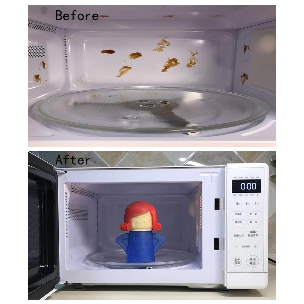 Aivwis Angry Mom Microwave Cleaner, Mad Mama Microwave Steam Cleaner, Just Add Vinegar and Water, Easily Cleans the Crud in Minutes (Blue) - Image 3