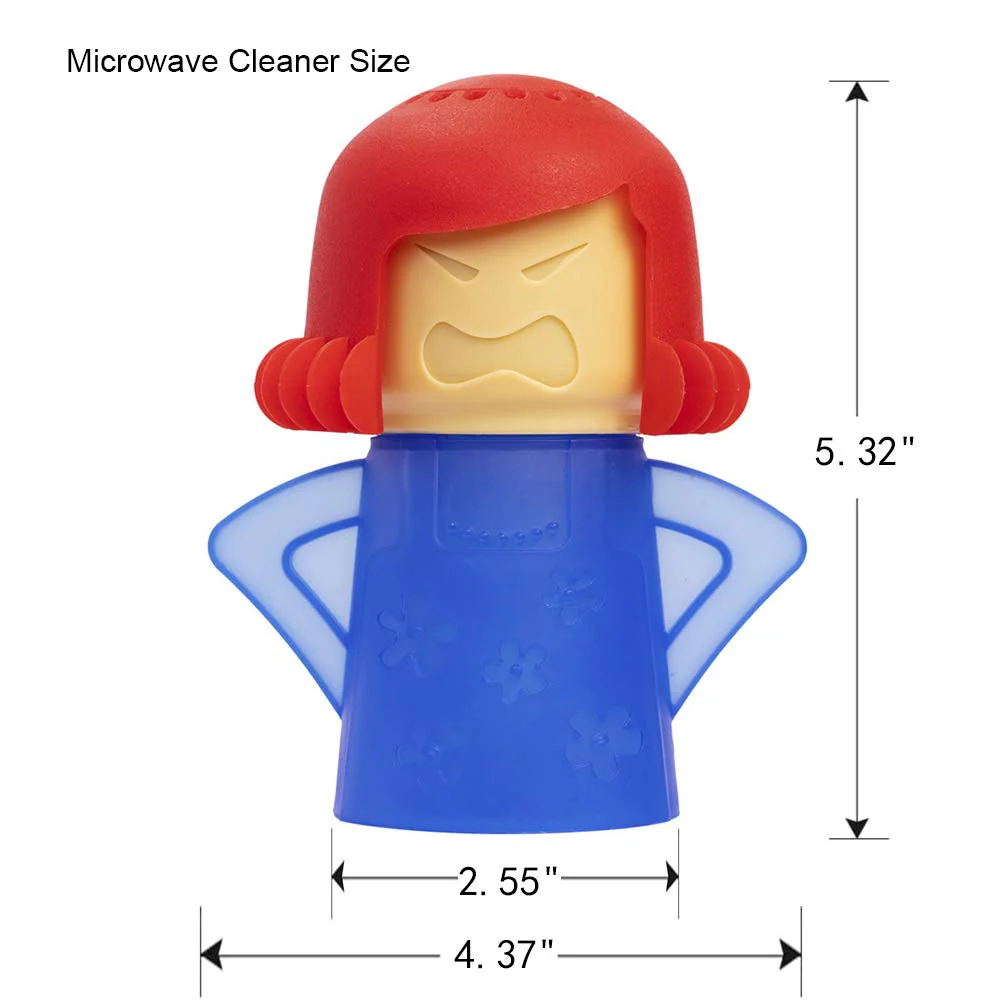 Aivwis Angry Mom Microwave Cleaner, Mad Mama Microwave Steam Cleaner, Just Add Vinegar and Water, Easily Cleans the Crud in Minutes (Blue) - Image 5