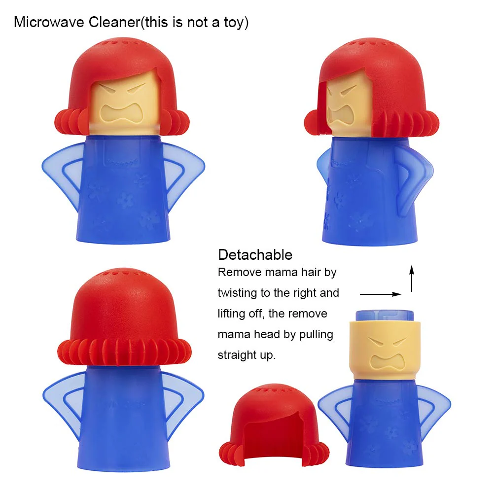 Aivwis Angry Mom Microwave Cleaner, Mad Mama Microwave Steam Cleaner, Just Add Vinegar and Water, Easily Cleans the Crud in Minutes (Blue) - Image 7