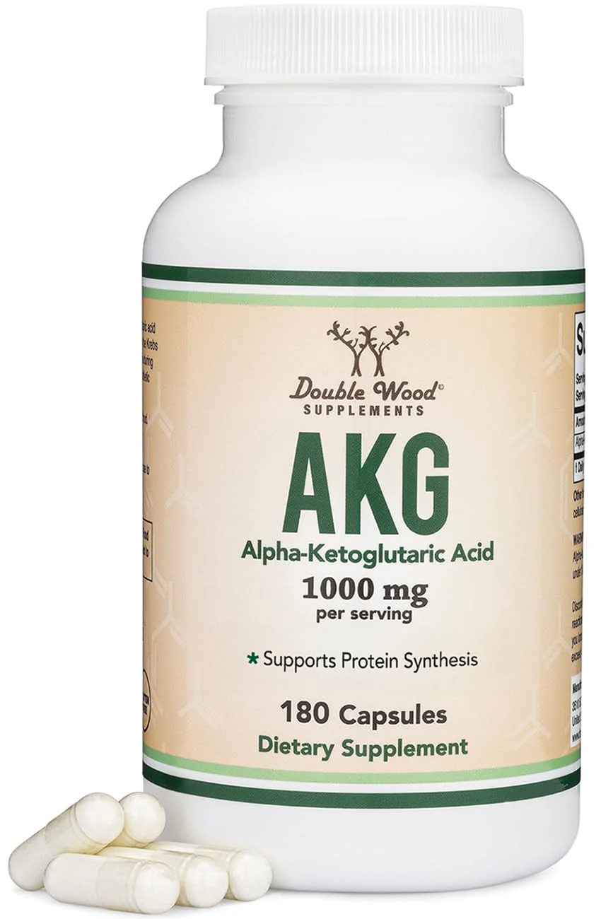 AKG Supplement (Alpha Ketoglutaric Acid) 1,000mg Per Serving (180 Capsules) Different and May Be More Effective Than AAKG (Recently Studied for Healthy Aging Properties) Gluten Free by Double Wood - Image 2