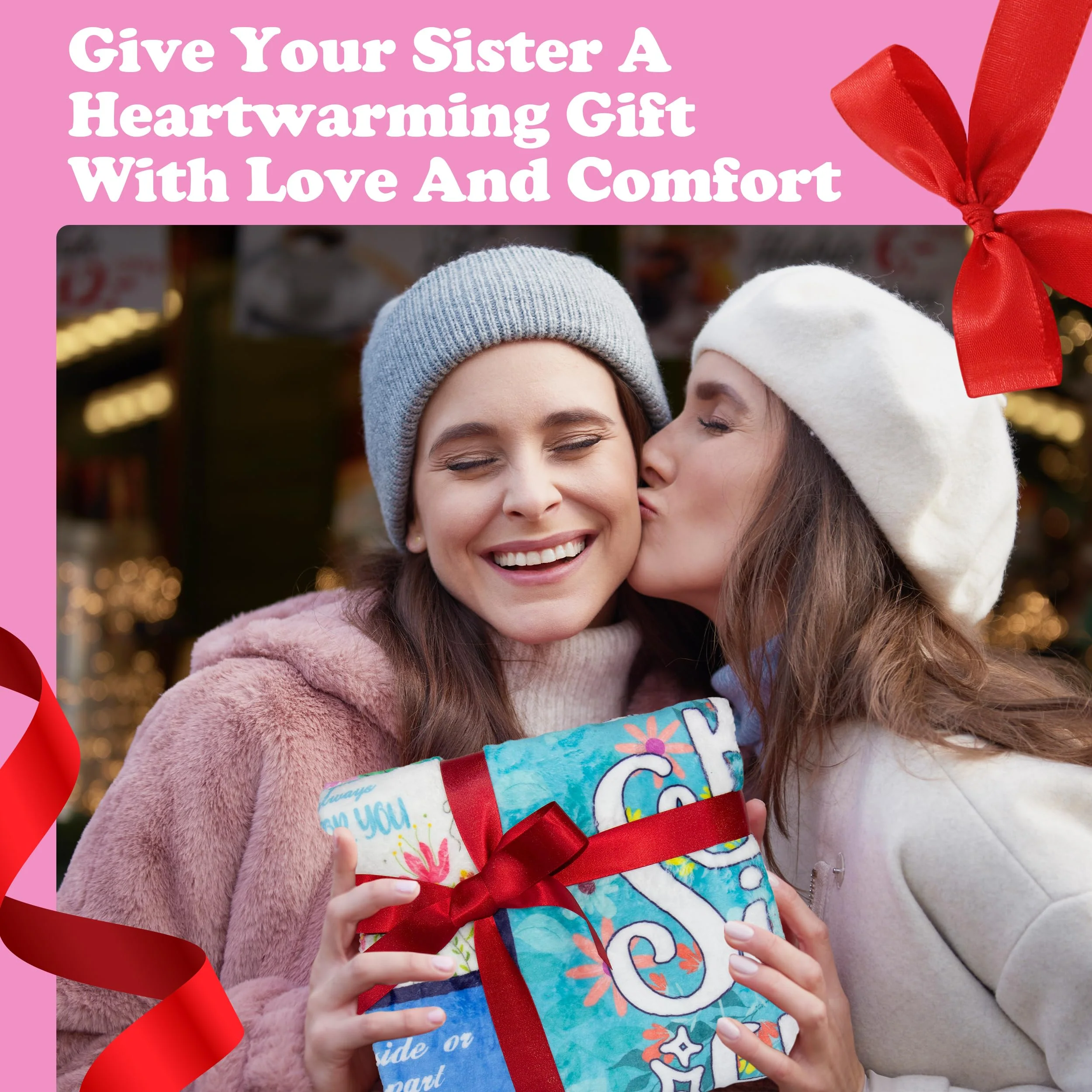 Akoigun Sister Gifts Blanket for Birthday, Mother's Day, Christmas - Big Sister Gift Ideas from Sisters Throw Blanket 60"X50" - Image 8