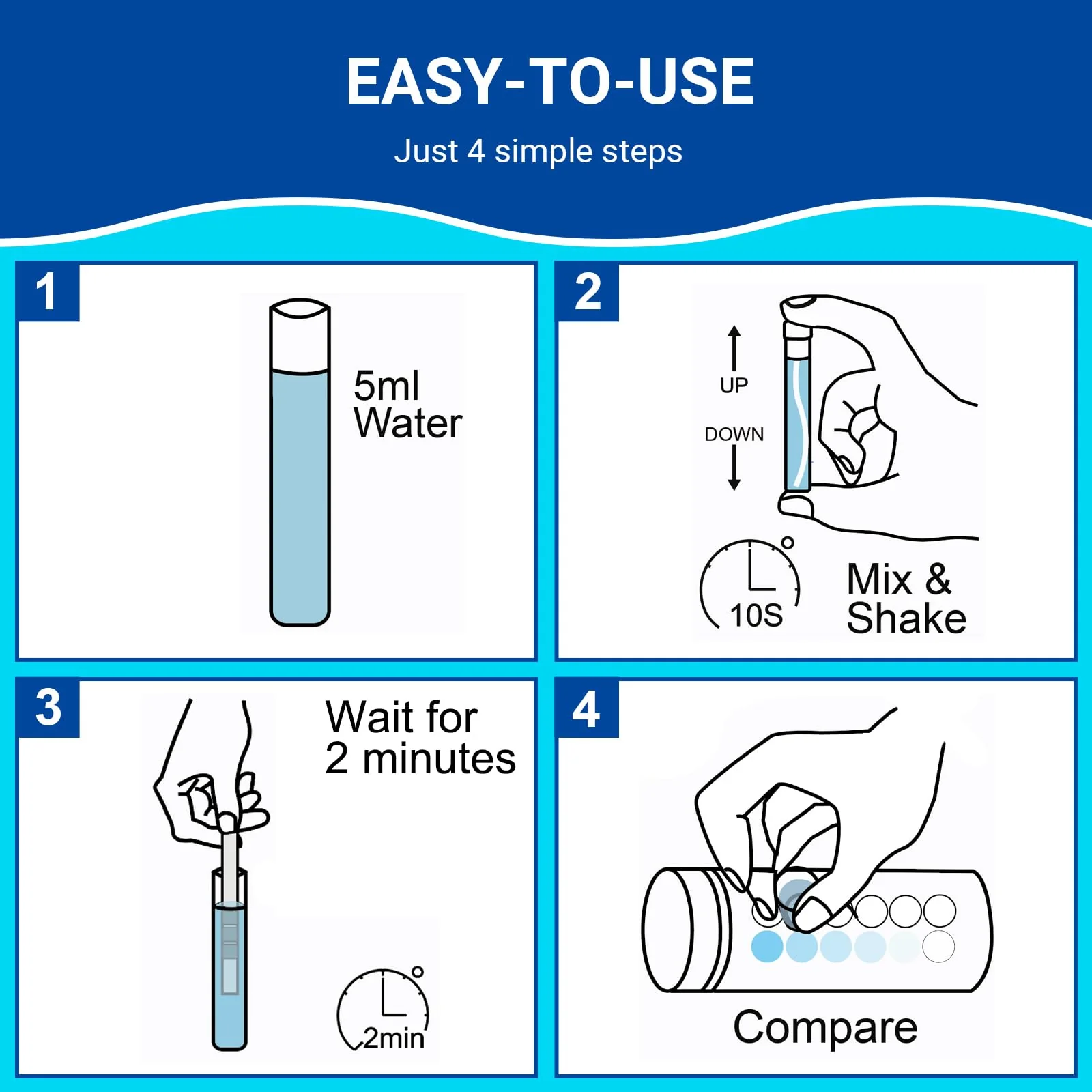 AKSBTEC Phosphate Test Kit - Pool Phosphate Test kit-50 Counts Phosphate Test Strips for Swimming Pool, Spa, Hot Tub,Aquarium,Fish Tank- Phosphate Test kit for Freshwater,Saltwater Testing - Image 5