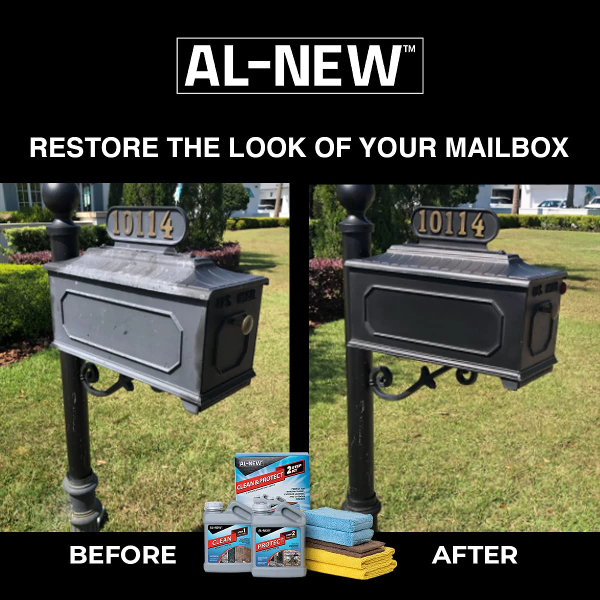 AL-NEW 2 Step Clean & Protect Kit | Clean, Restore, & Protect Your Outdoor Patio Furniture, Garage Doors, Exterior Lights, Window Frames, and More (16 Ounce Kit) - Image 3