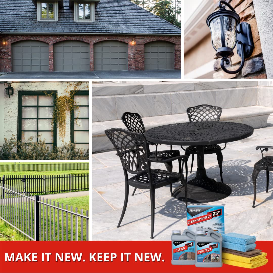 AL-NEW 2 Step Clean & Protect Kit | Clean, Restore, & Protect Your Outdoor Patio Furniture, Garage Doors, Exterior Lights, Window Frames, and More (16 Ounce Kit) - Image 9
