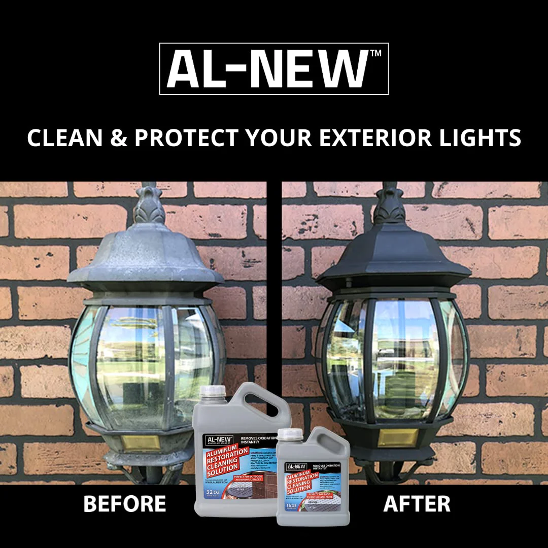 AL-NEW Aluminum Restoration Cleaning Solution | Clean & Restore Patio Furniture, Stainless Steel, and Other Household Metal Surfaces (32 Ounce Kit) - Image 4