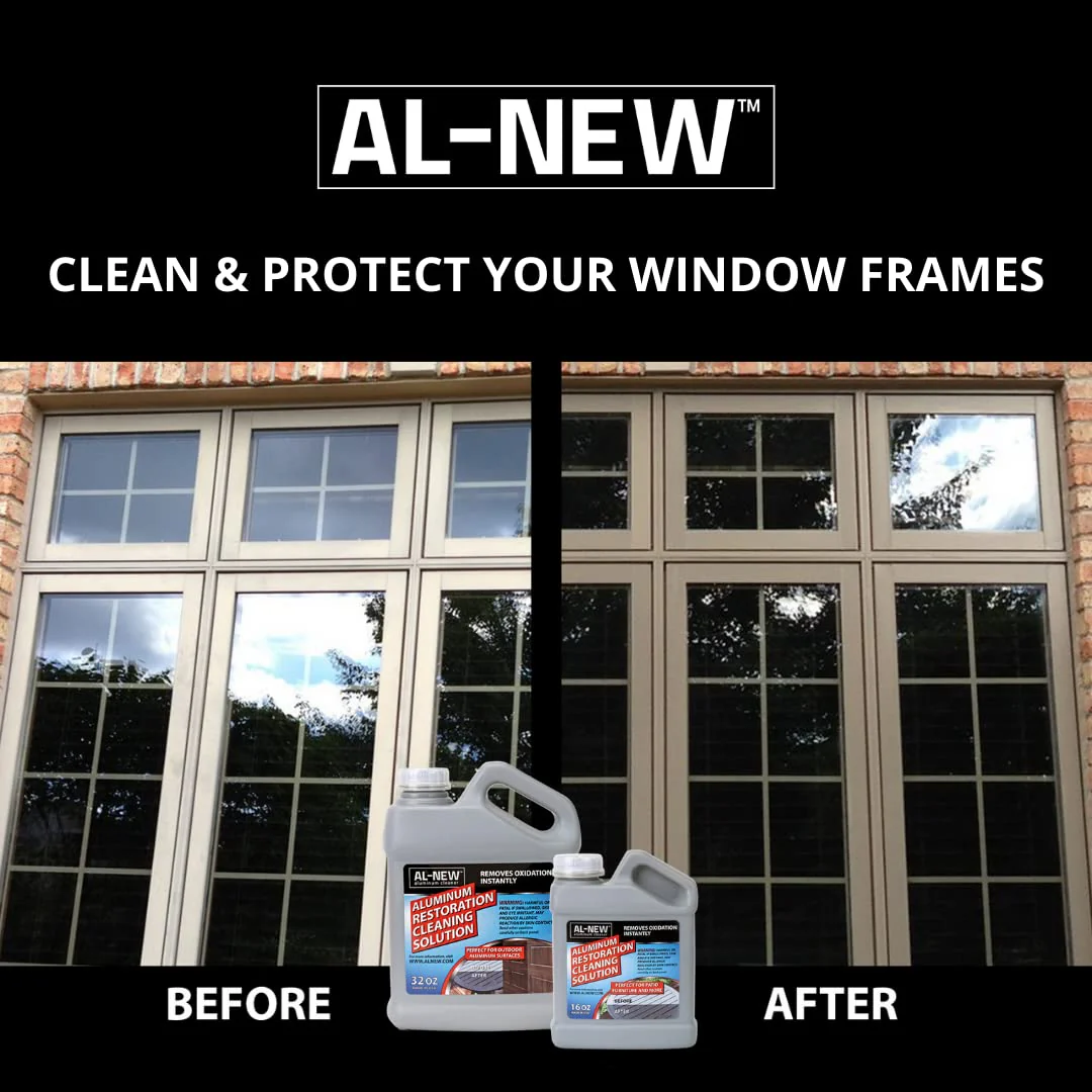 AL-NEW Aluminum Restoration Cleaning Solution | Clean & Restore Patio Furniture, Stainless Steel, and Other Household Metal Surfaces (32 Ounce Kit) - Image 6