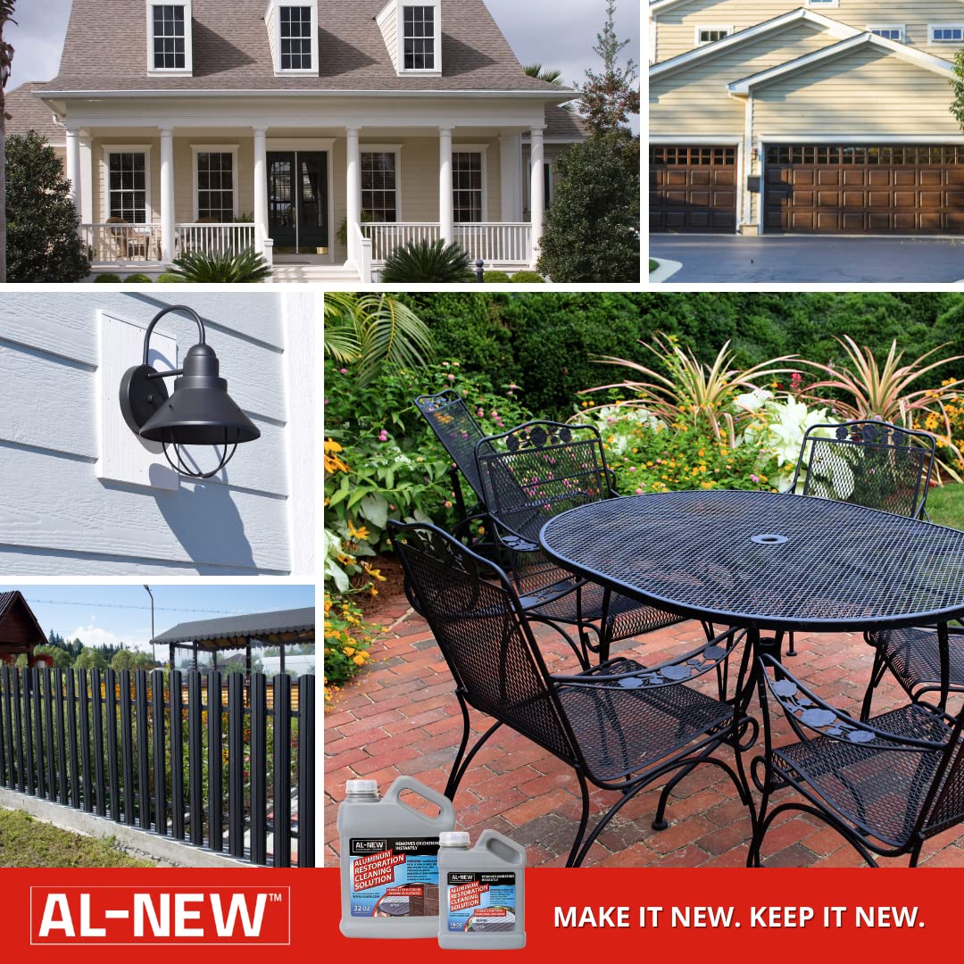 AL-NEW Aluminum Restoration Cleaning Solution | Clean & Restore Patio Furniture, Stainless Steel, and Other Household Metal Surfaces (32 Ounce Kit) - Image 8