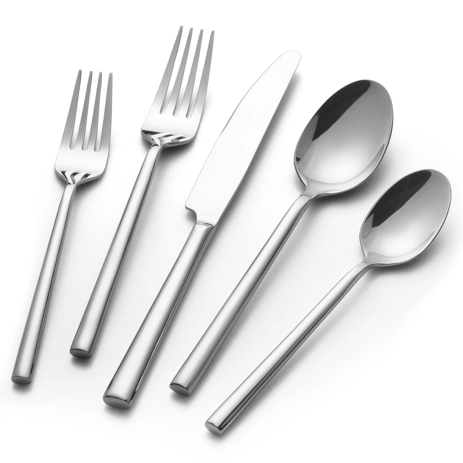 Alata Potter 20-Piece Forged Silverware Set Stainless Steel Flatware Set Cutlery Set,Service for 4,Mirror Finish,Dishwasher Safe
