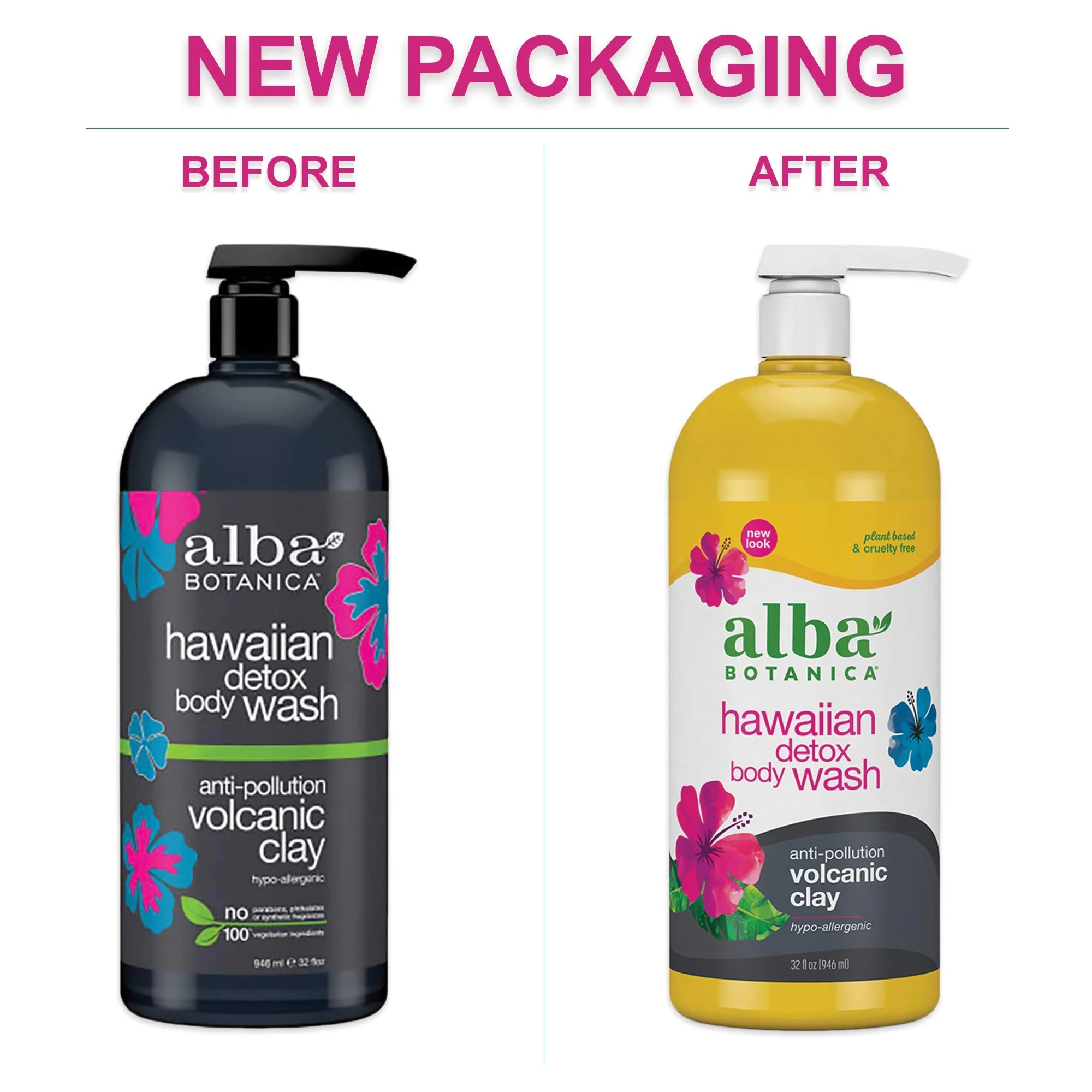 Alba Botanica Hawaiian Detox Body Wash, Anti-Pollution Volcanic Clay, 32 Oz - Image 9