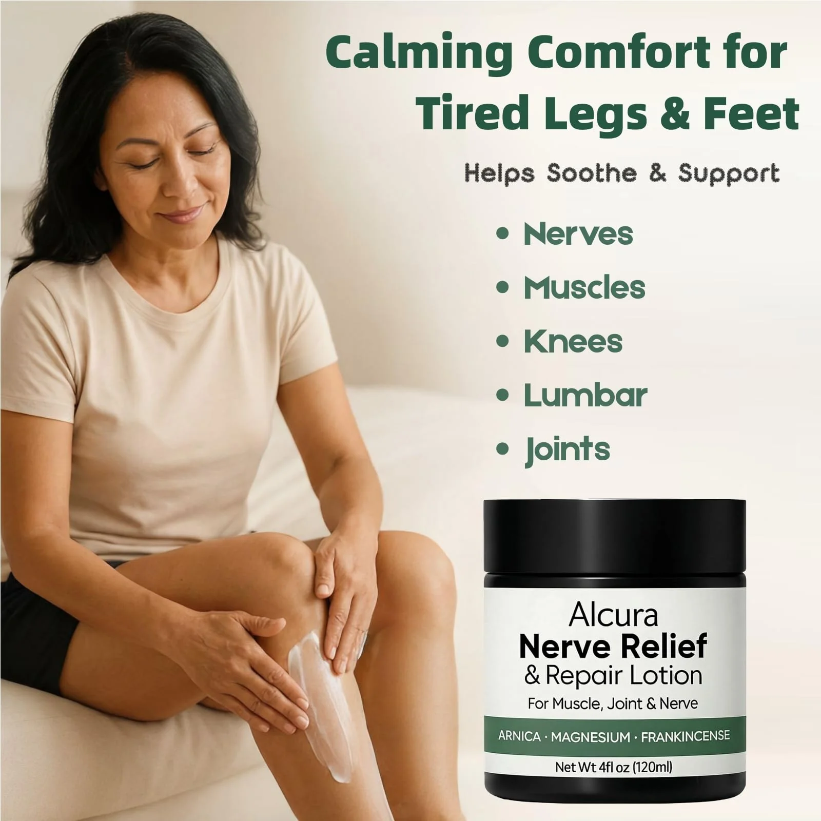 Alcura Nerve Cream, Alcura Neuropathy Lotion with Arnica, Daily Nourishment for Health, Suitable for Knee, Lumbar, Neck, Hand and Foot - Image 5