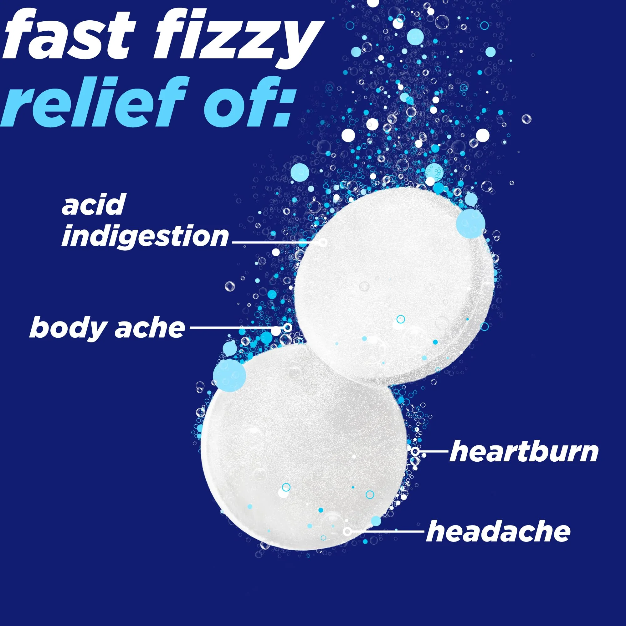 Alka-Seltzer Heartburn + Pain Effervescent Aspirin + Antacid Tablets, Fast Heartburn Relief and Acid Indigestion Relief, Pain Relief with Aspirin, 12 Ct - Image 3