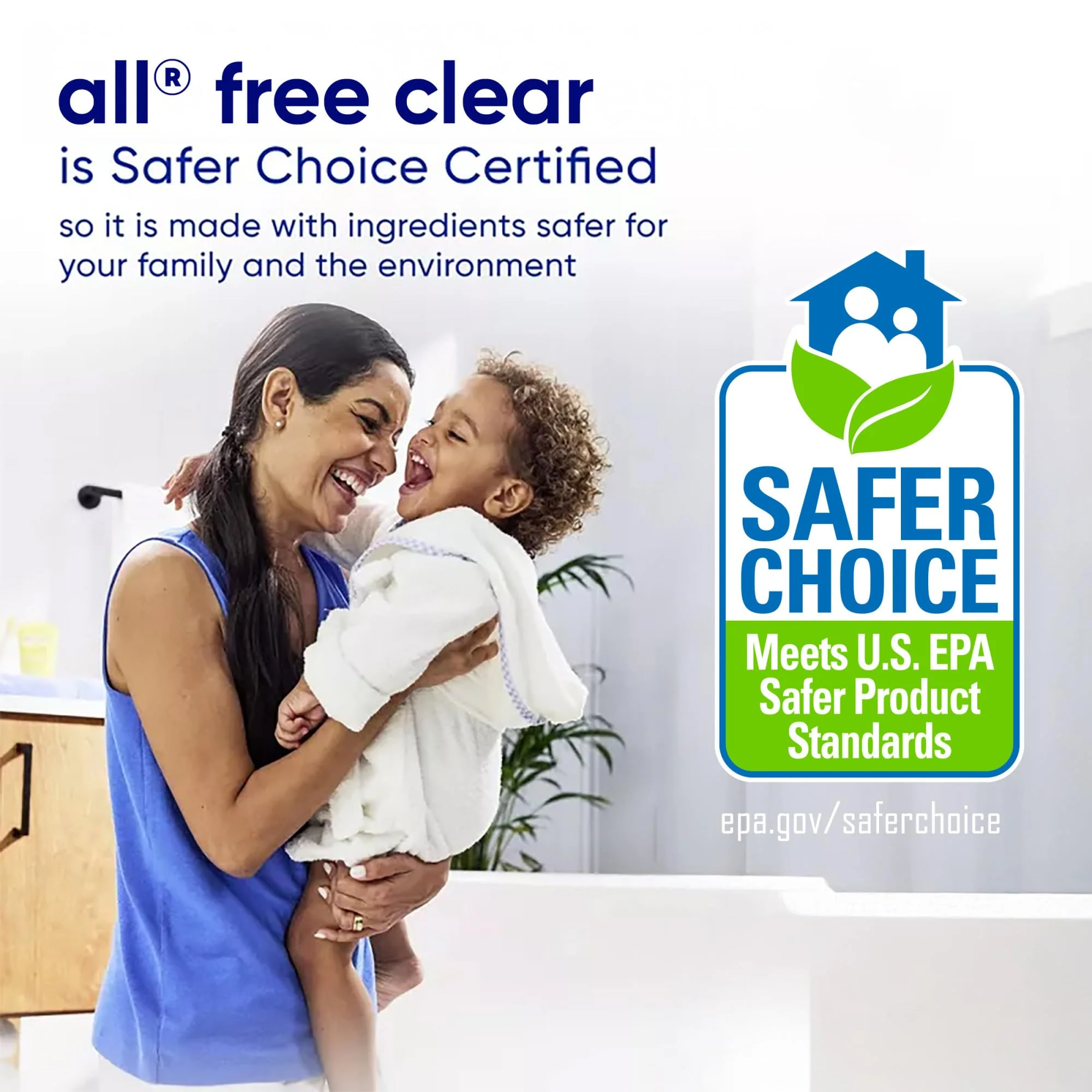 all free clear, Original, Liquid Laundry Detergent for Sensitive Skin, Unscented and Hypoallergenic, Concentrated, 82.5oz, 110 Loads - Image 3