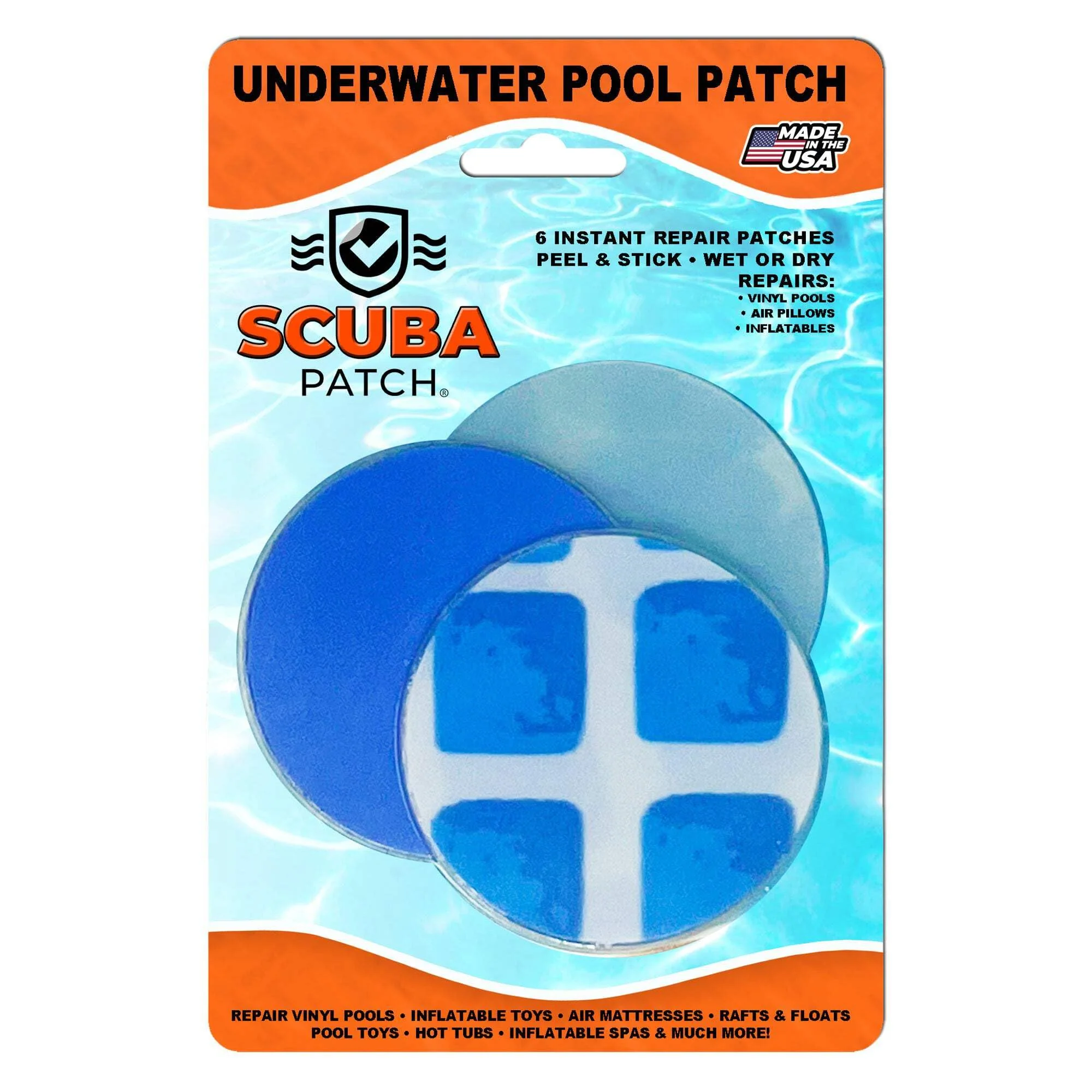 All-in-One Repair Kit for Above-Ground Pools | Fast, Underwater-Capable Peel-and-Stick OR Adhesive Glue-Down Vinyl Patches & for Easy Set and Frame Pools 4 Inch Peel and Stick - Image 9