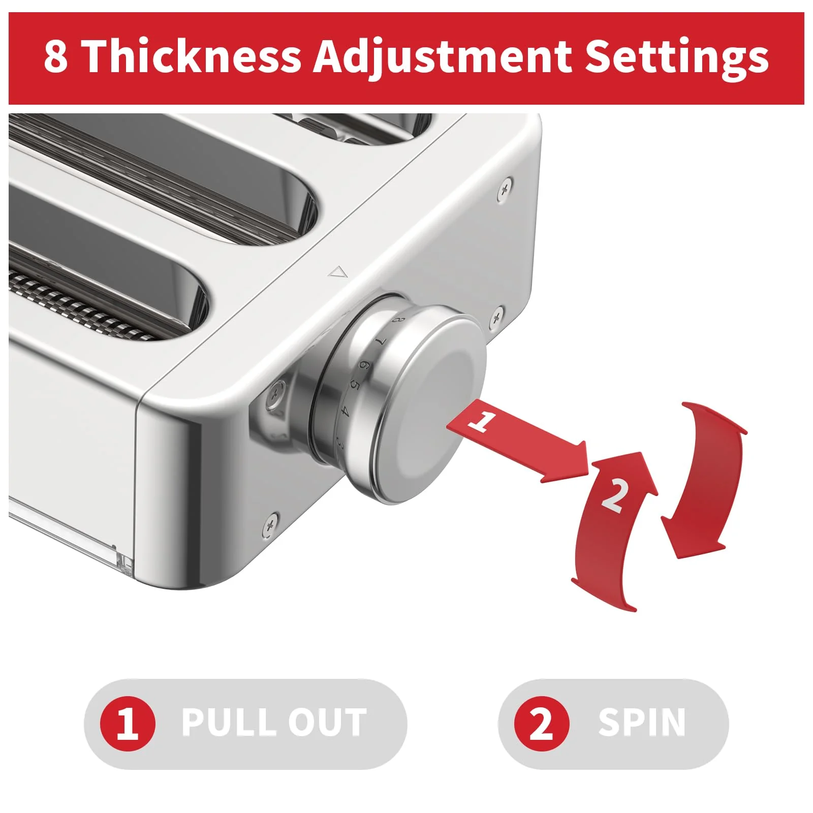 All Metal Pasta Attachment 3 In 1 Set For Kitchenaid Stand Mixer, Included Pasta Sheet Roller, Spaghetti Cutter, Fettuccine Cutter Maker Accessories And Cleaning Brush - Image 5