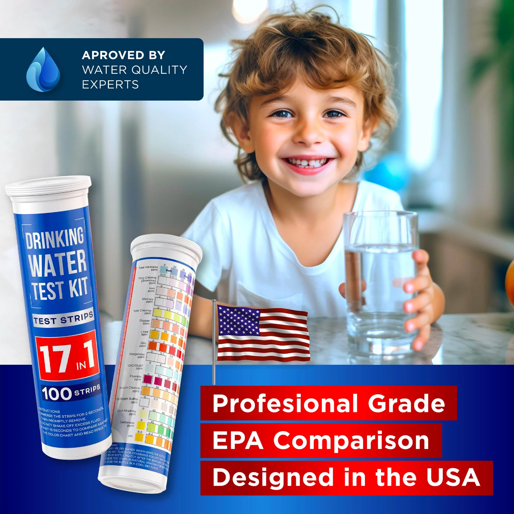 All-New 20 in 1 Drinking Water Testing Kit 120 Strips, Home Tap and Well Water Test Kit for Hardness, Lead, Iron, Copper, Chlorine, Fluoride - Image 4