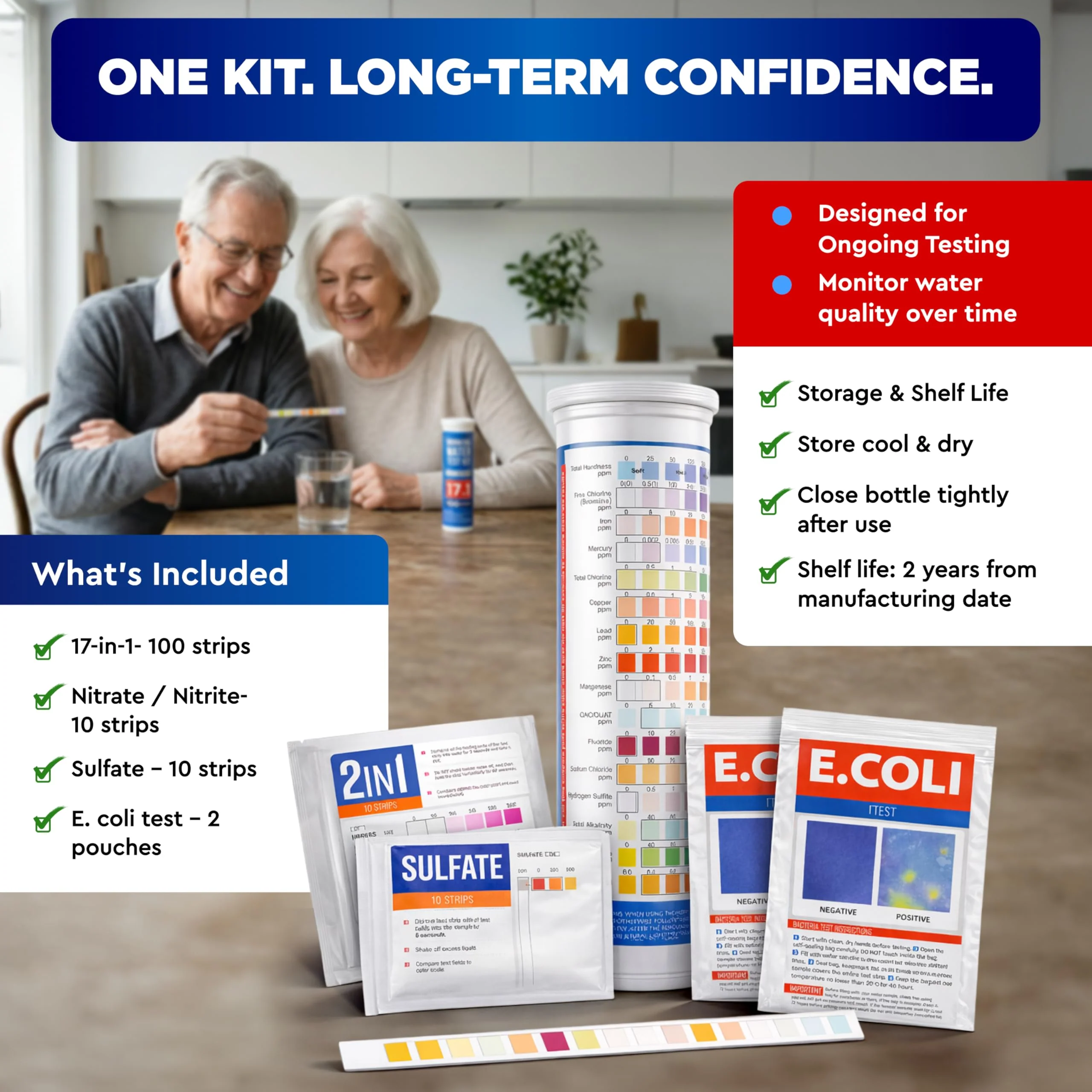 All-New 20 in 1 Drinking Water Testing Kit 120 Strips, Home Tap and Well Water Test Kit for Hardness, Lead, Iron, Copper, Chlorine, Fluoride - Image 5