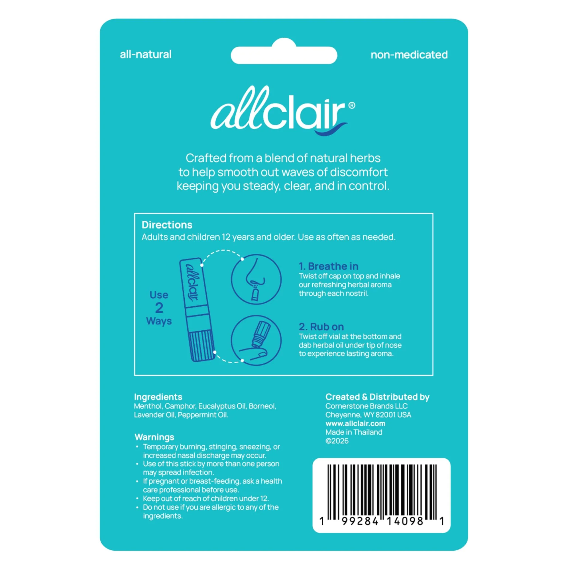 Allclair Nausea Relief Inhaler for Motion & Morning Sickness – Fast-Acting, Non-Drowsy, Natural Alternative to Pills & Patches, Travel Essential (3 Inhalers) - Image 9